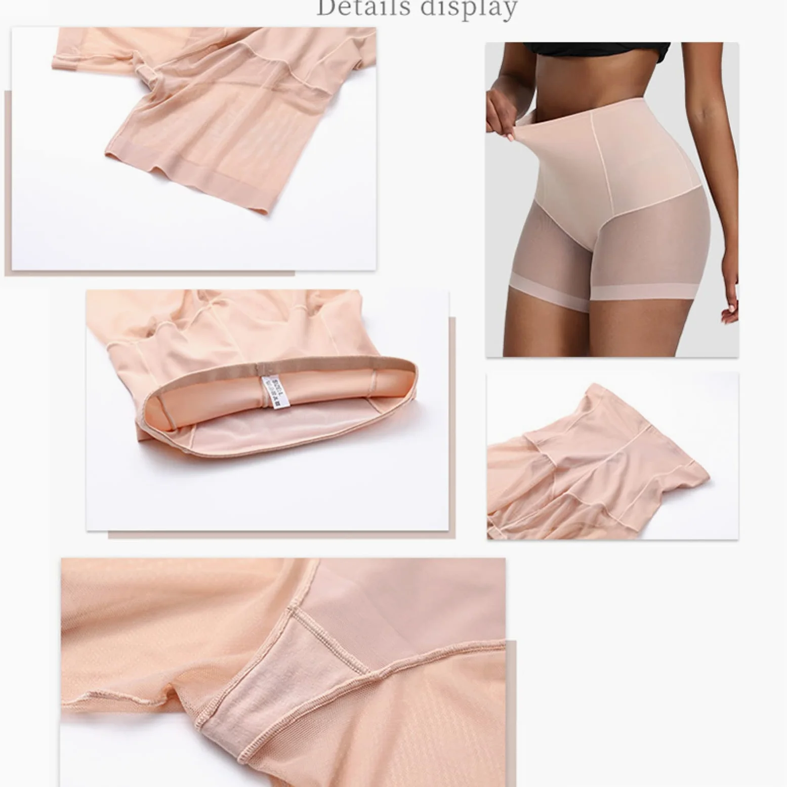 Entrenador de Cintura Alta para Mujer, Ropa Moldeadora Costura de Malla, Bragas con Control de Barriga, Moldeador de Cuerpo, Ropa Interior Adelgazante