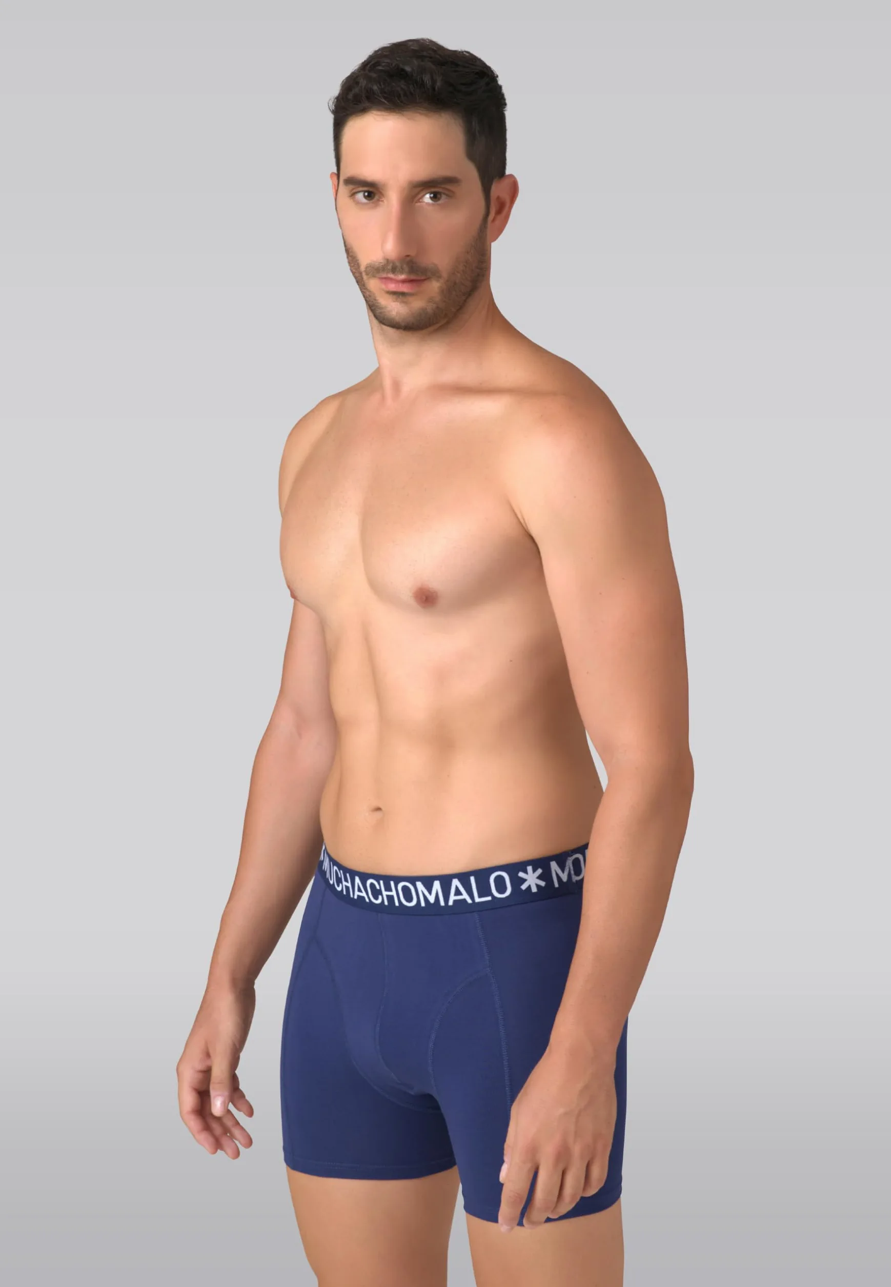 Muchachomalo Calzoncillos para Hombre, Ropa Interior Lisa de Algodón para Hombre, Pack de 7 Unidades, Bóxers Lisos de Corte Clásico con Cintura Elástica