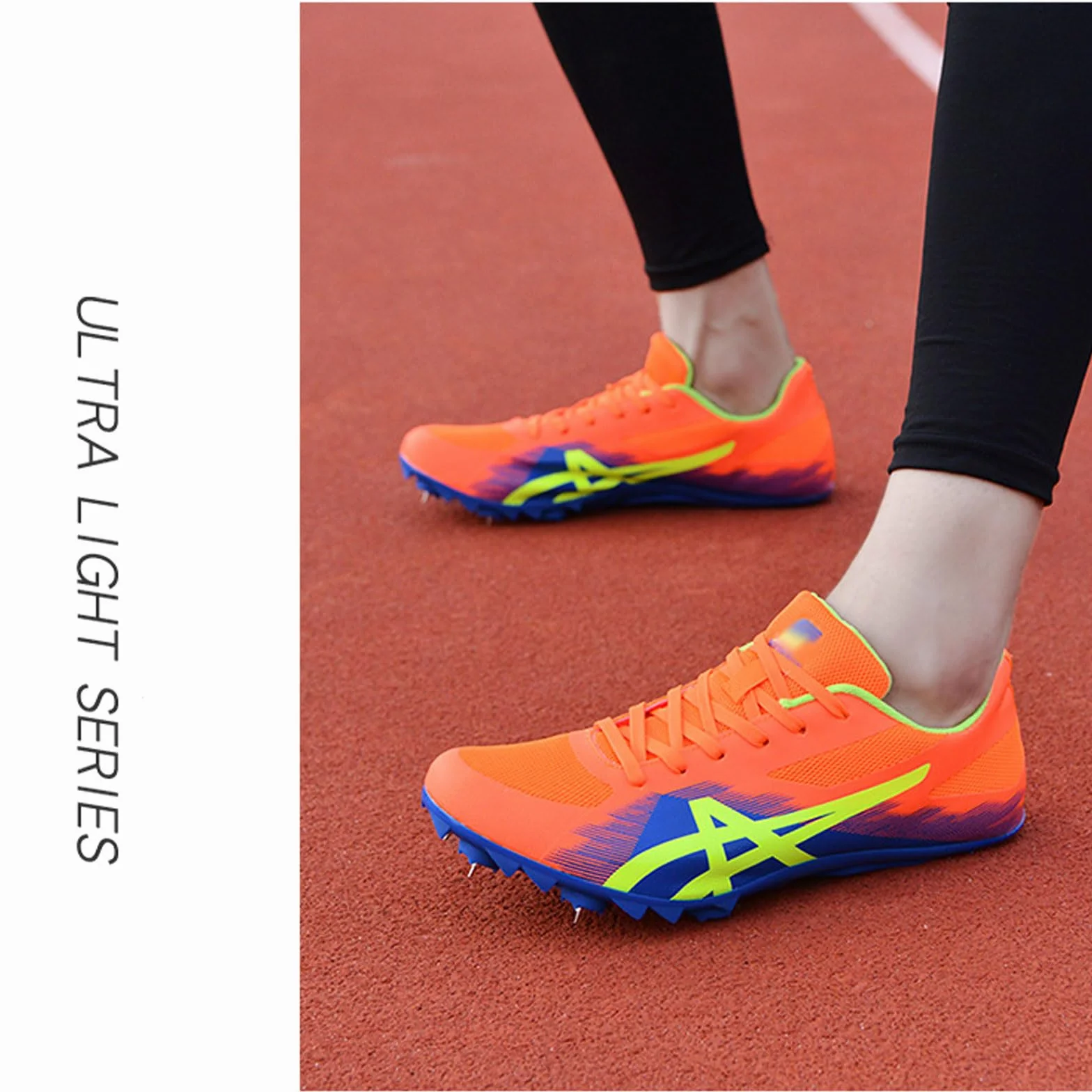 Zapatillas de Atletismo Hombre Mujer 8 Clavos Ligero Resistente al Desgaste Sprint Competición