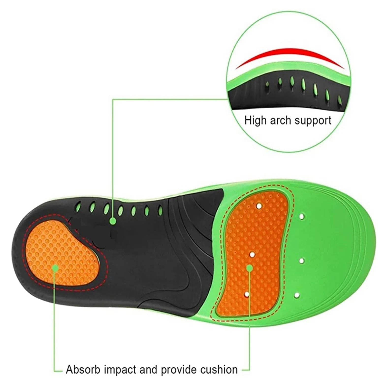 Plantillas ortopédicas plantares cómodas | Almohadilla for calzado deportivo con soporte for el arco, suela de zapato, talla 36-50(Black,EU39-41)