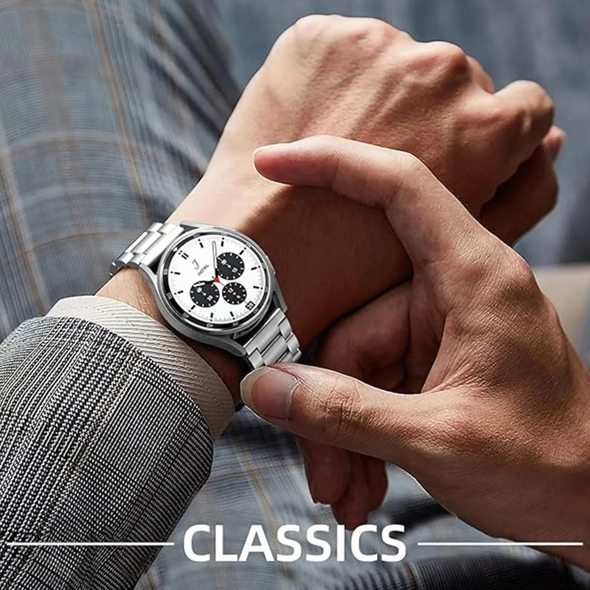 Correas de Reloj Meta de Acero Inoxidable 16mm 18mm 20mm 22mm 24mm Correa de Repuesto Macizo Cepillado para Relojes y Smartwatches de Mujer Brazalete de Metal Hombres Mujeres