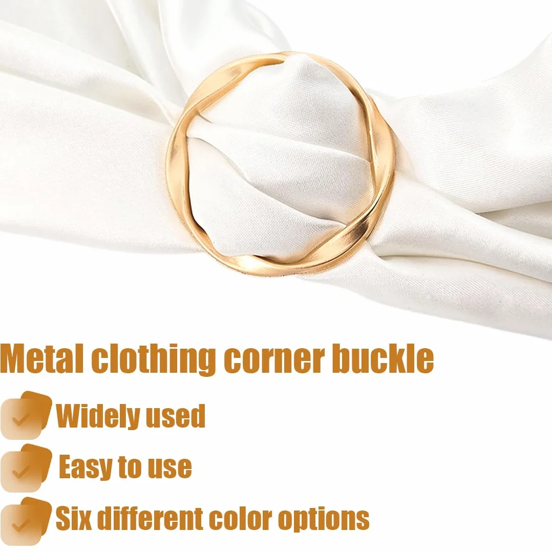 7 pcs T-Shirt Clips, Camiseta, Ropa, Bufanda, Hebilla, Multicolor, Grande, Chal, Lazo, Clip de Corbata, Lazo de Bufanda Suelta, Hebilla de Cinturón, Mujer