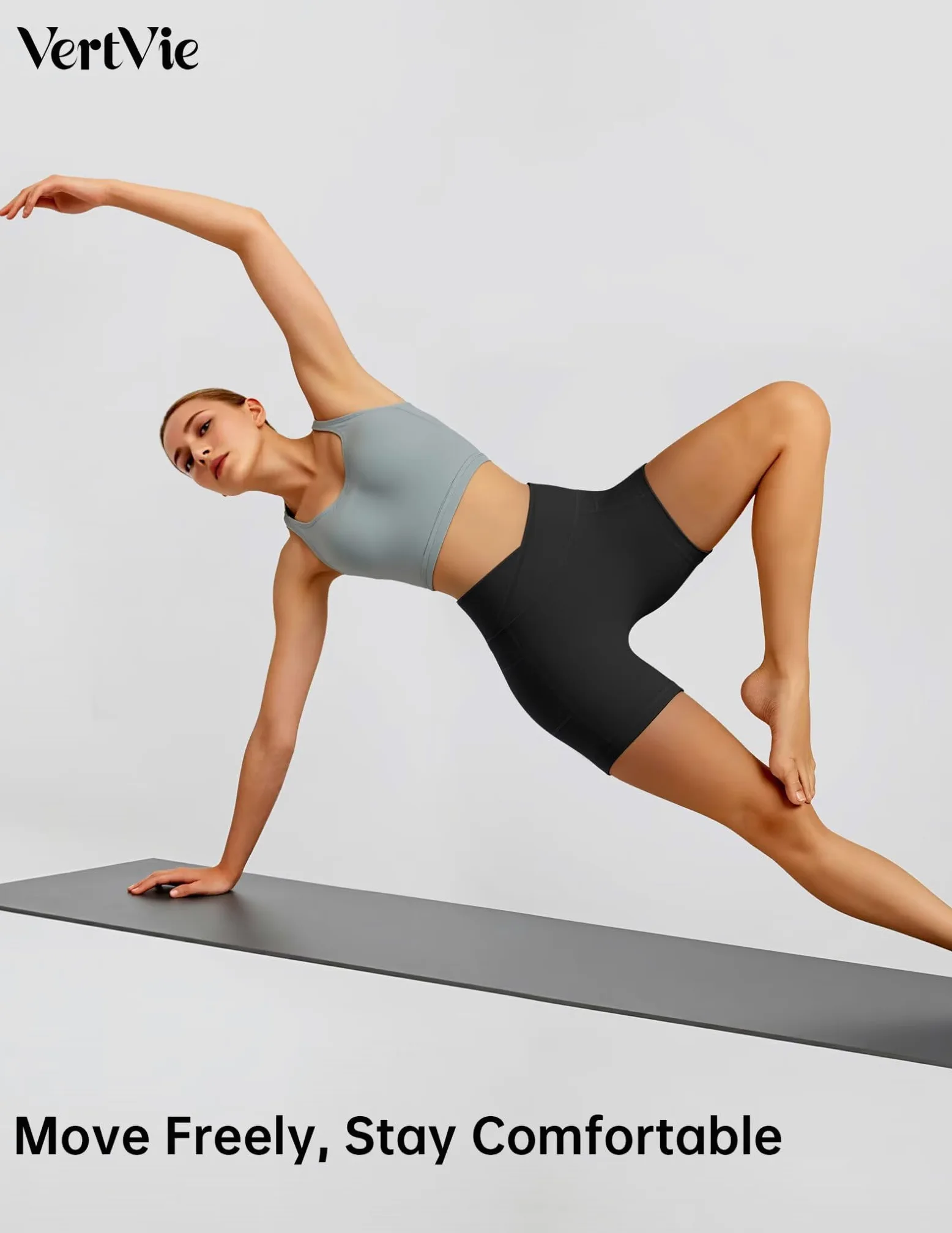 Vertvie Pantalones Leggings Cortos Deportivos para Mujer Pantalones Cortos Cintura Alta con Bolsillos Pantalones Cortos para Fitness Yoga Correr Secado Rápido