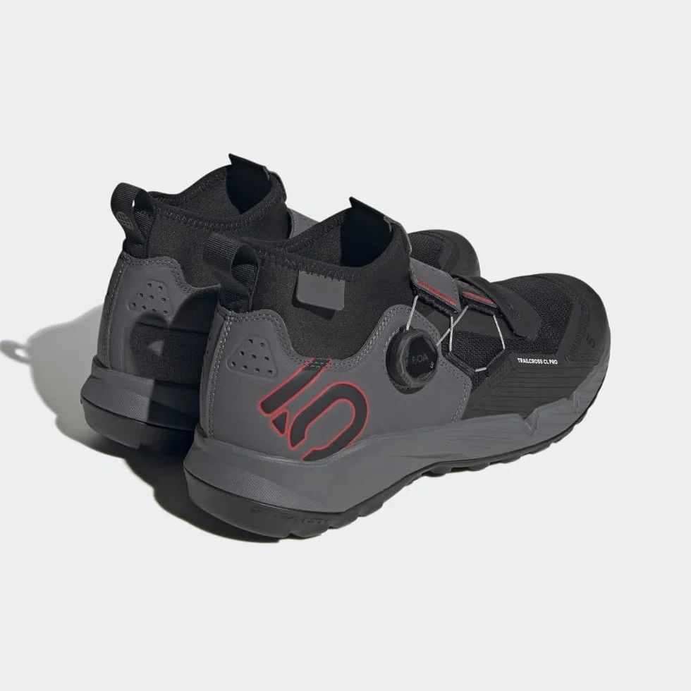 Adidas Five Ten Trailcross Pro Clip-in W Tenis de Bicicleta de montaña para Hombre, Grey Five/Core Black/Red