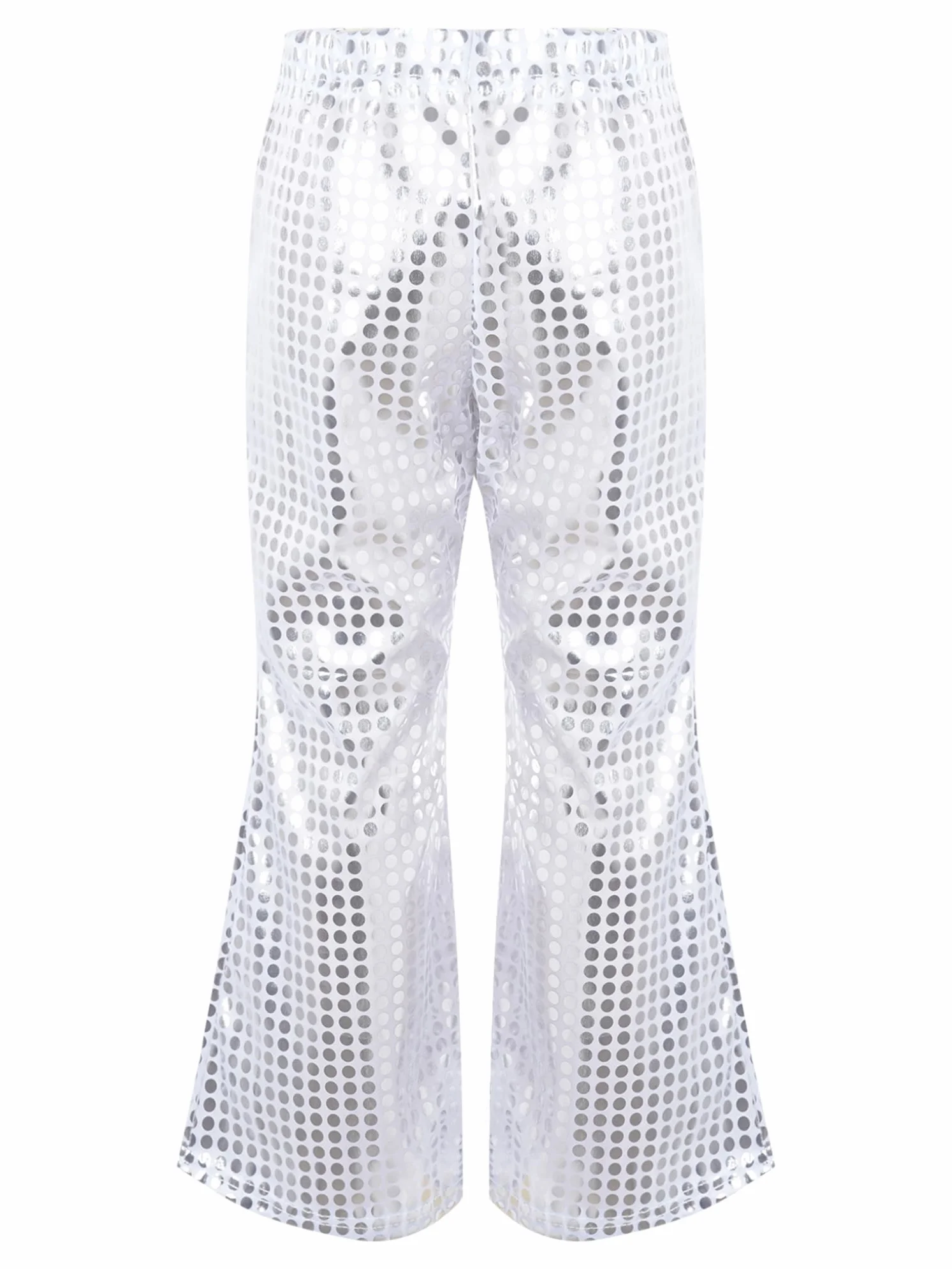 Freebily Pantalones Acampanados de Lentejuelas para Niños con Cintura Elástica para Baile Latino Hiphop