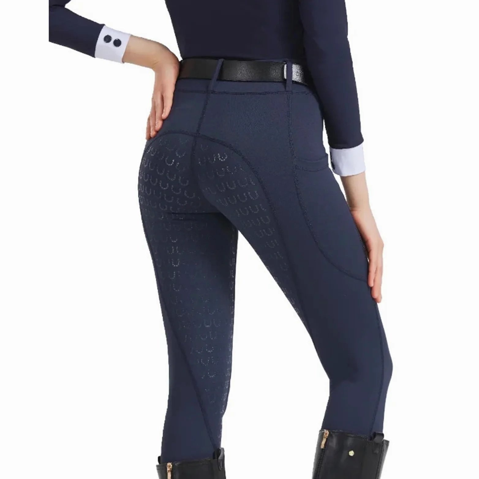 Pantalones De Equitación Pantalones de equitación Primavera y Verano for Mujer, Punto, Alta Elasticidad, Ajustados, Silicona, Transpirables Mallas De Equitación
