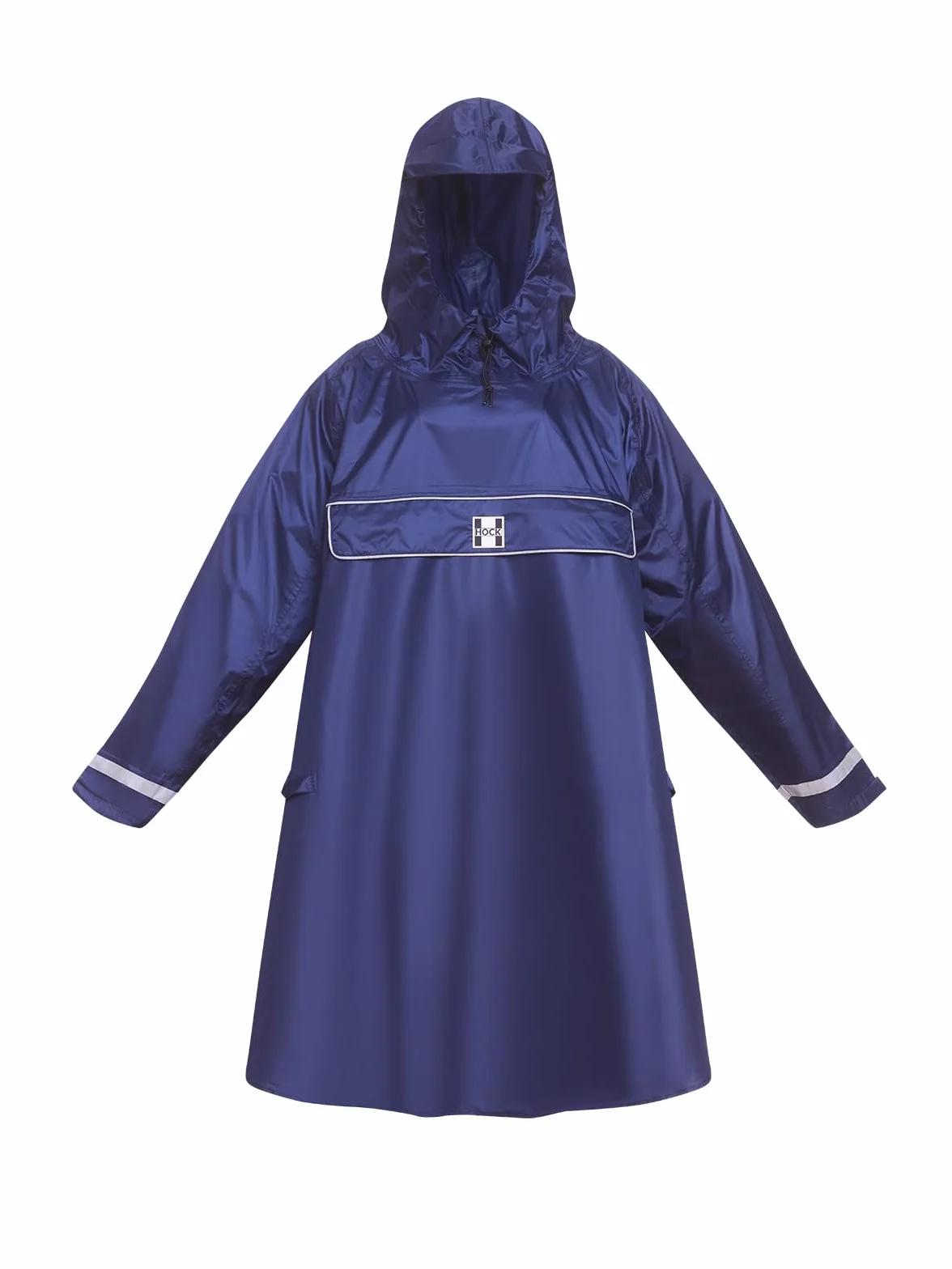 HOCK Poncho de lluvia premium para bicicleta eléctrica con mangas – adecuado para cascos – Chubasquero 100% impermeable, Marine, XL