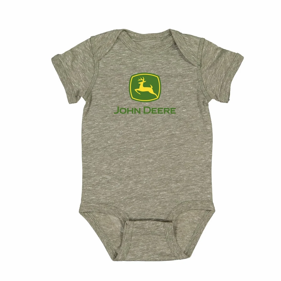 JOHN DEERE BABY Onesie - Body de manga corta con logo de poliéster oliva
