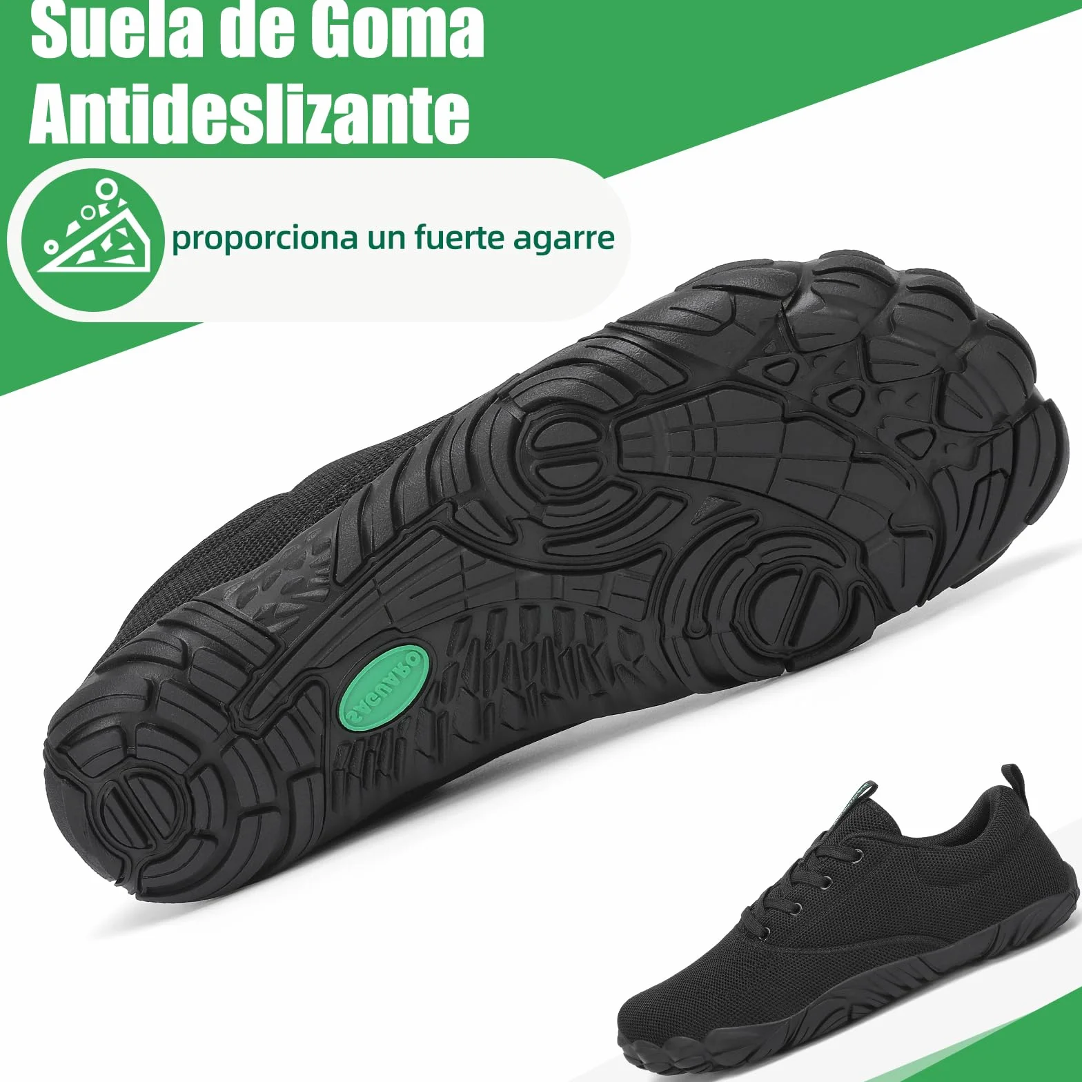 SAGUARO Unisex Zapatos Barefoot Antideslizante y Ligeras Zapatillas de Trail Running, Talla 36-48