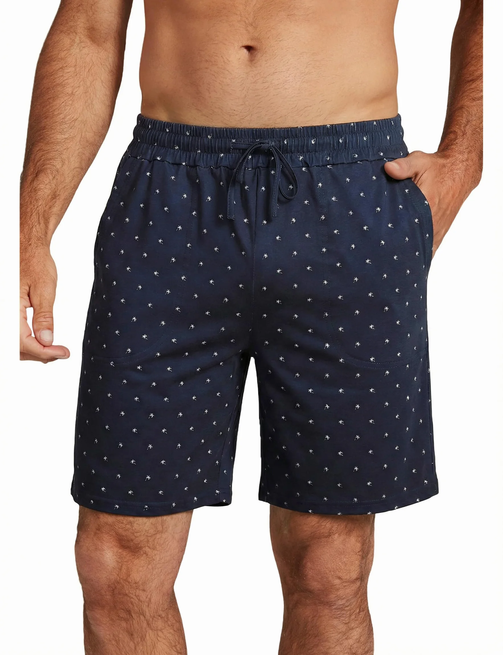 Demegimi Pantalones Cortos Pijama para Hombres Pantalón Pijama Hombre Verano Corto Shorts Pantalones Pijamas Cortos Hombre Algodon Ropa de Dormir