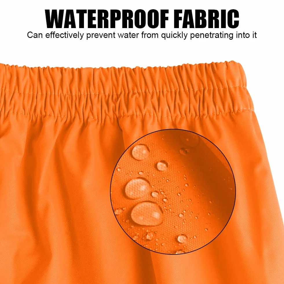 AUYAO Pantalón de Alta Visibilidad, Pantalón de Lluvia Hi-Vis de Doble Capa, Pantalones de Lluvia Reflectantes e Impermeables, Pantalones de Trabajo Hombre y Mujer para Exterior