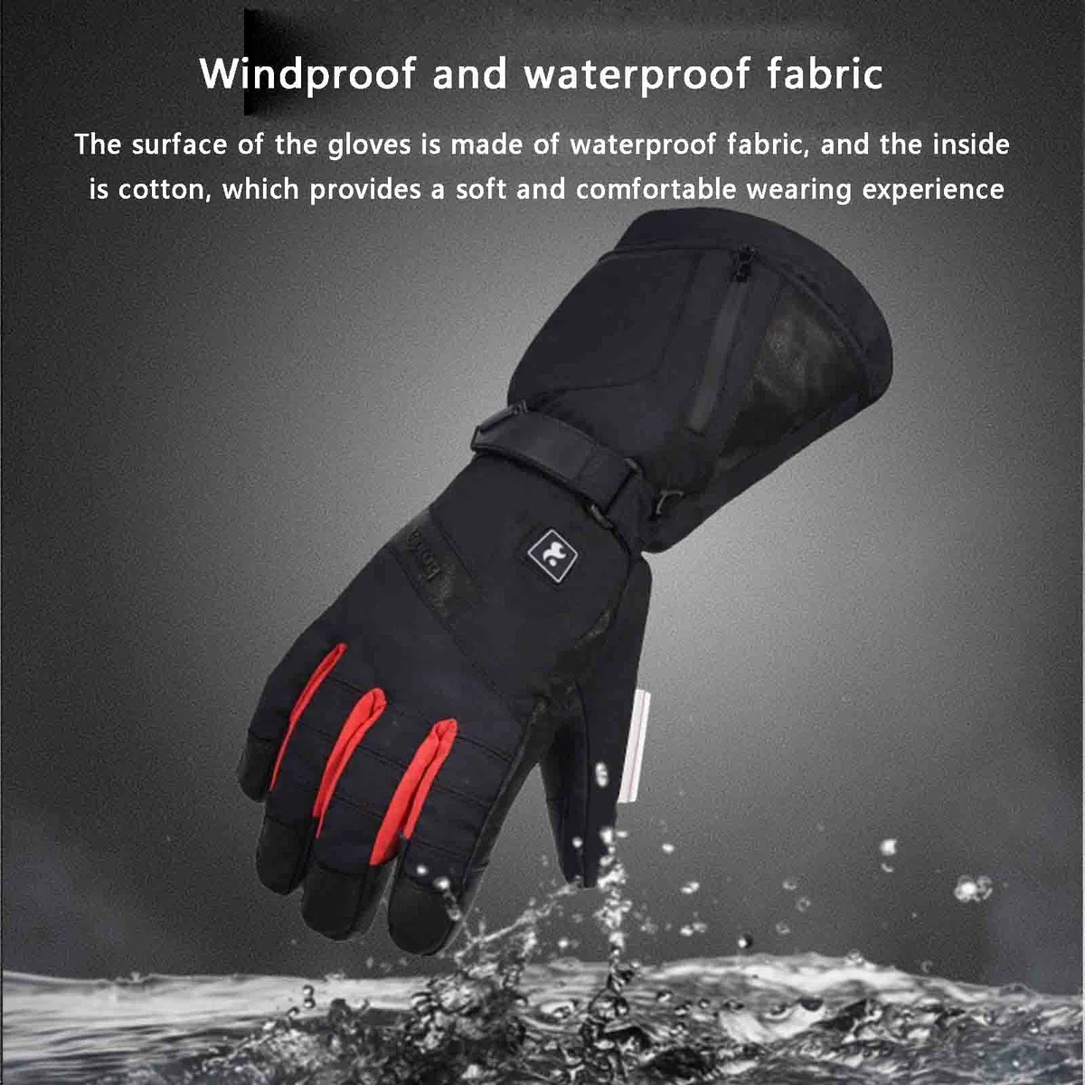 SBTXHJWCGLD Revestimientos de Guantes térmicos para Hombres y Mujeres, batería eléctrica Recargable, calefacción, Montar, esquí, Snowboard, Senderismo, Ciclismo, Caza, Guantes Finos, calentado