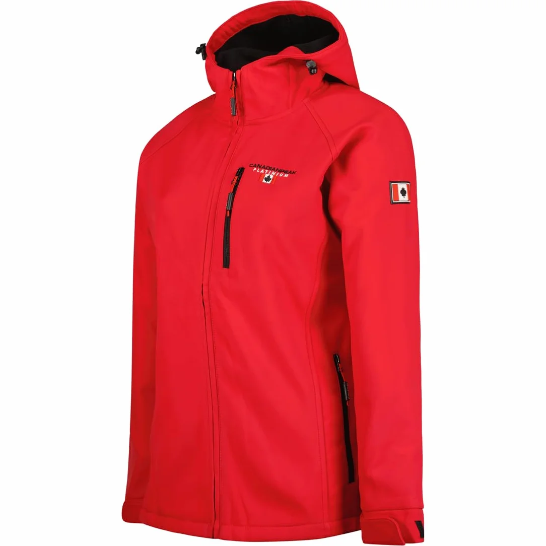 Canadian Peak Tacereak Lady - Chaqueta Softshell Mujer Impermeable Con Capucha - Abrigo Mujeres Outdoor Cortavientos Resistente - Senderismo Esquí Otoño Invierno Primavera