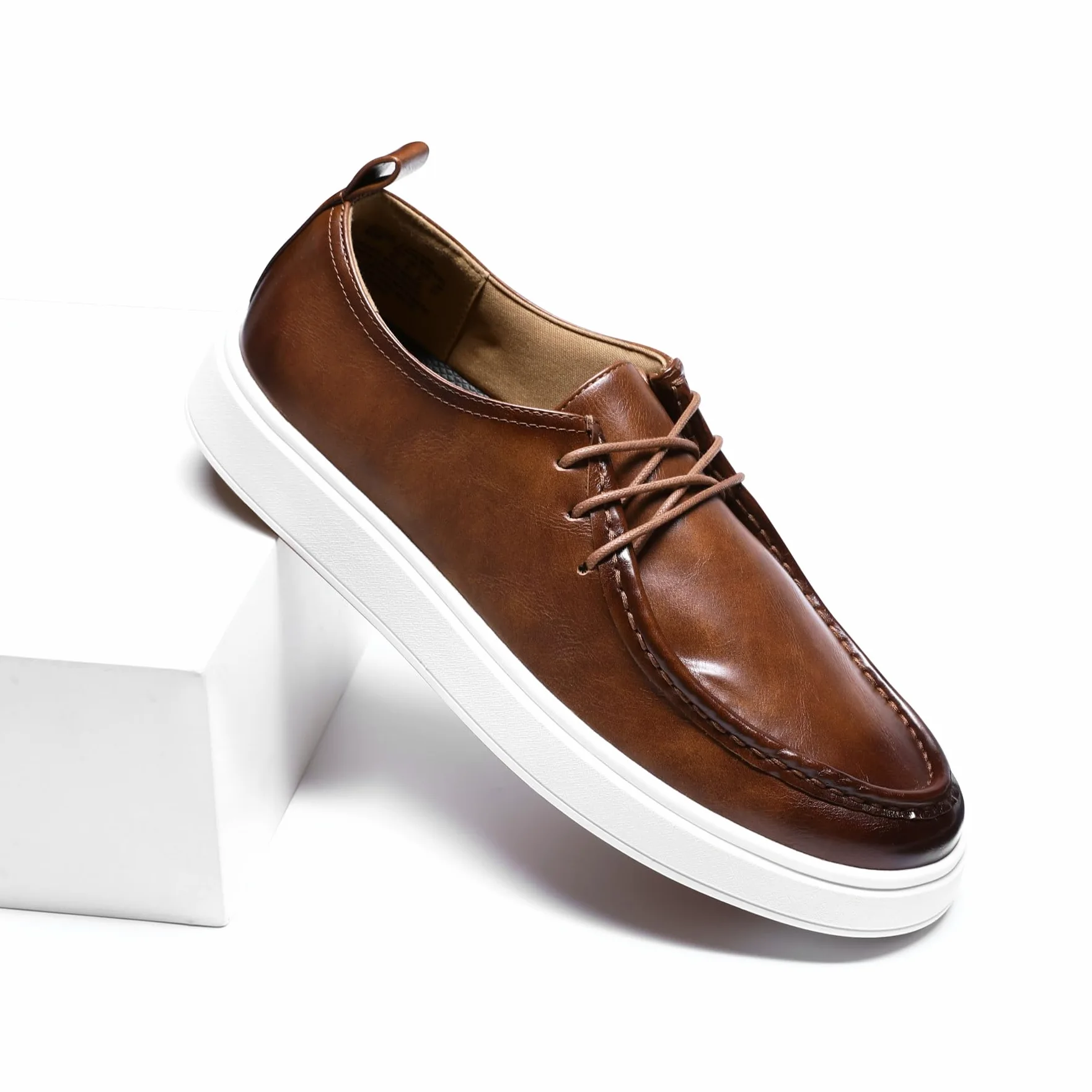 YFFUSHI Mocasines para Hombre, Cuero Ligero, Zapatos Náuticos, Estilo Casual