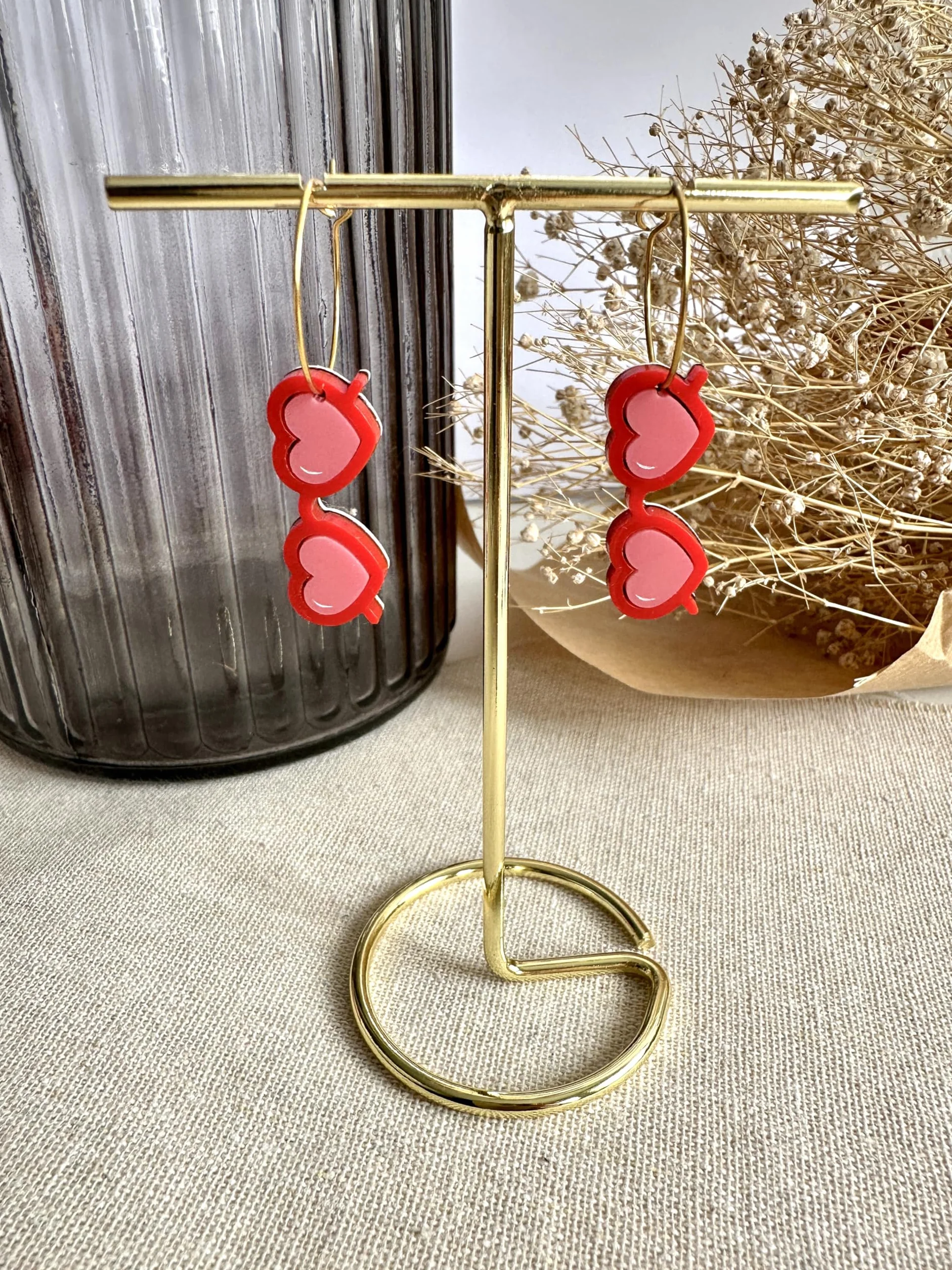 Pendientes Lolita Acero Metacrilato Mujer
