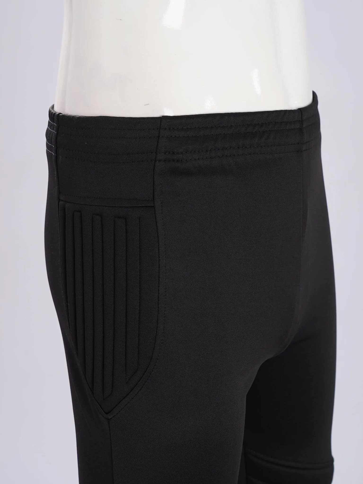 Pantalones de portero para niños, pantalones de portero de fútbol, largos, acolchados, elásticos, pantalones de entrenamiento para niños