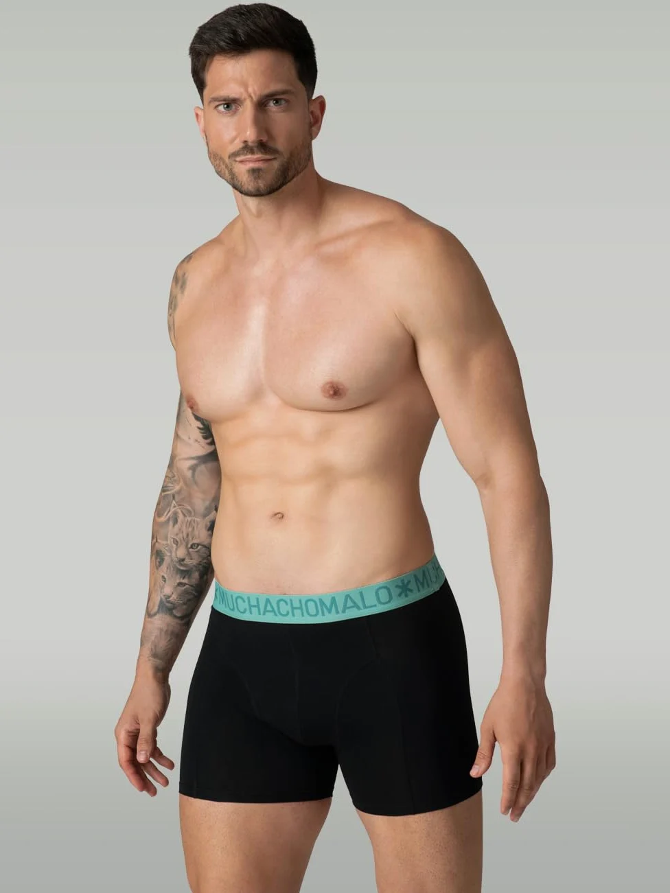 Muchachomalo Calzoncillos para Hombre, Ropa Interior Lisa de Algodón para Hombre, Pack de 4 Unidades, Bóxers Lisos de Corte Clásico con Cintura Elástica