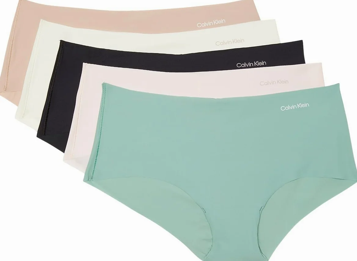Calvin Klein Braguitas Pack de 5 Mujer Hipster sin Costuras