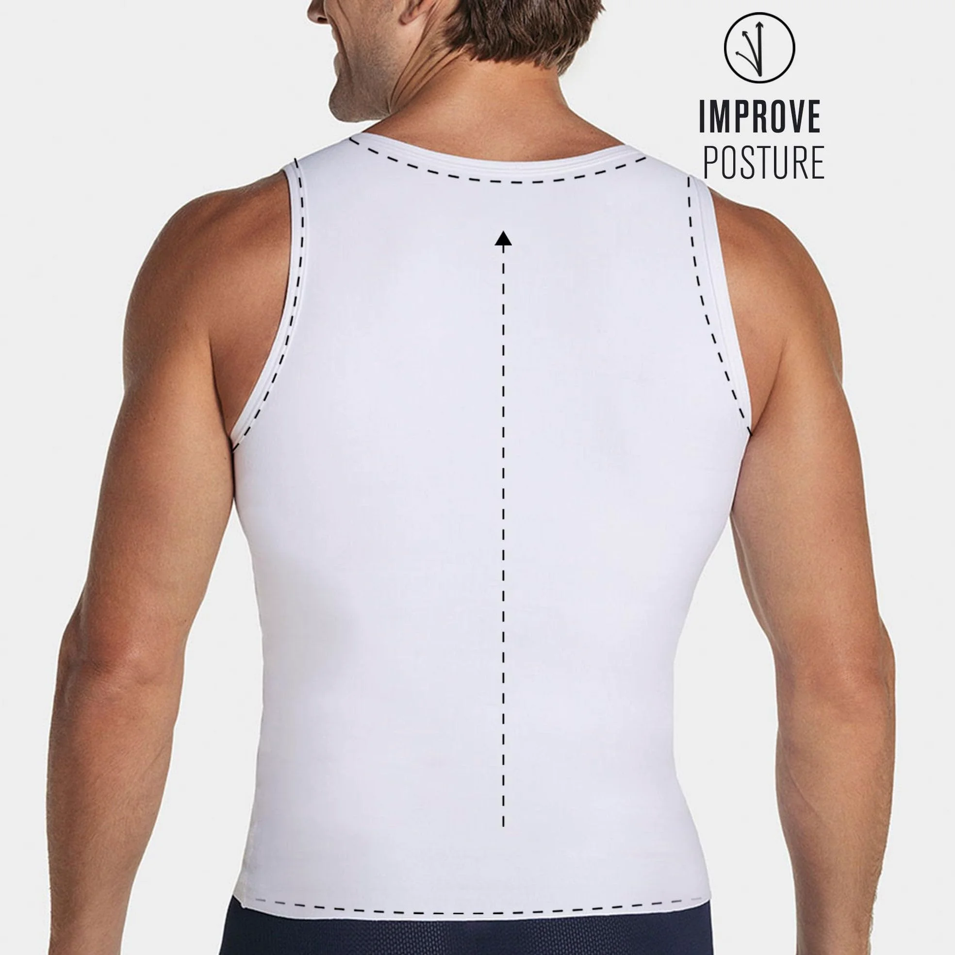 Leo Camiseta sin Mangas de Compresión Hombre - Faja Reductora para Hombre Individual o Paquete