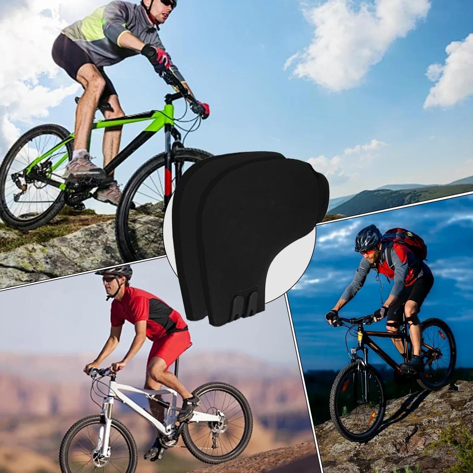 Guantes de manillar de ciclo, guantes impermeables para manillar de ciclismo, calentador de manos para invierno y ciclismo