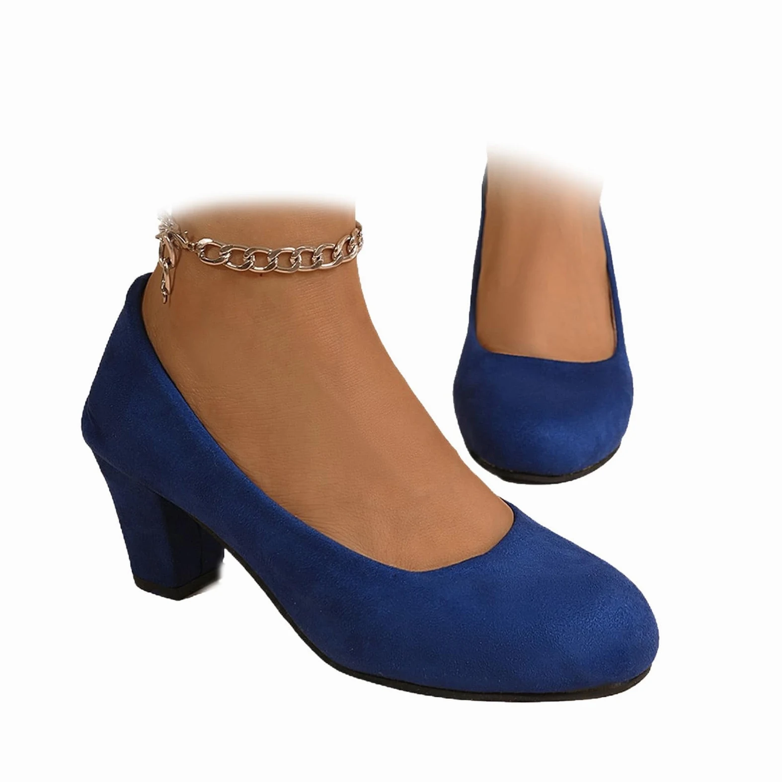 Tacones altos casuales con correa cruzada para mujer, tacones de bloque medio Mary Jane con correa al tobillo, zapatos de corte para mujer, zapatos de trabajo de apoyo cómodo