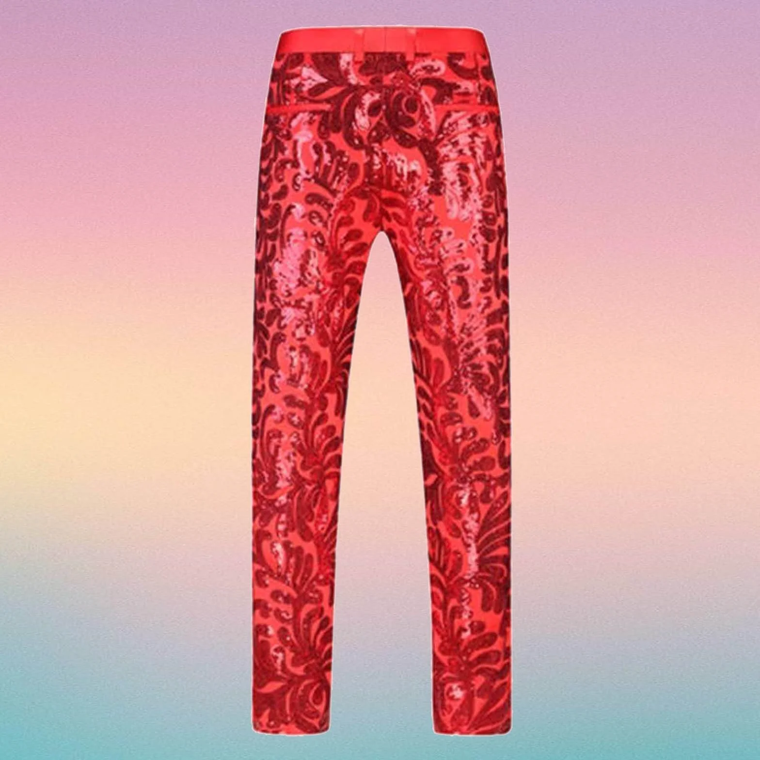 Genérico Pantalón Traje Hombre Brillante, Vestir Elegante Corte Recto, Casual Moderno Sofisticado para Fiesta Eventos y Ocasiones Especiales