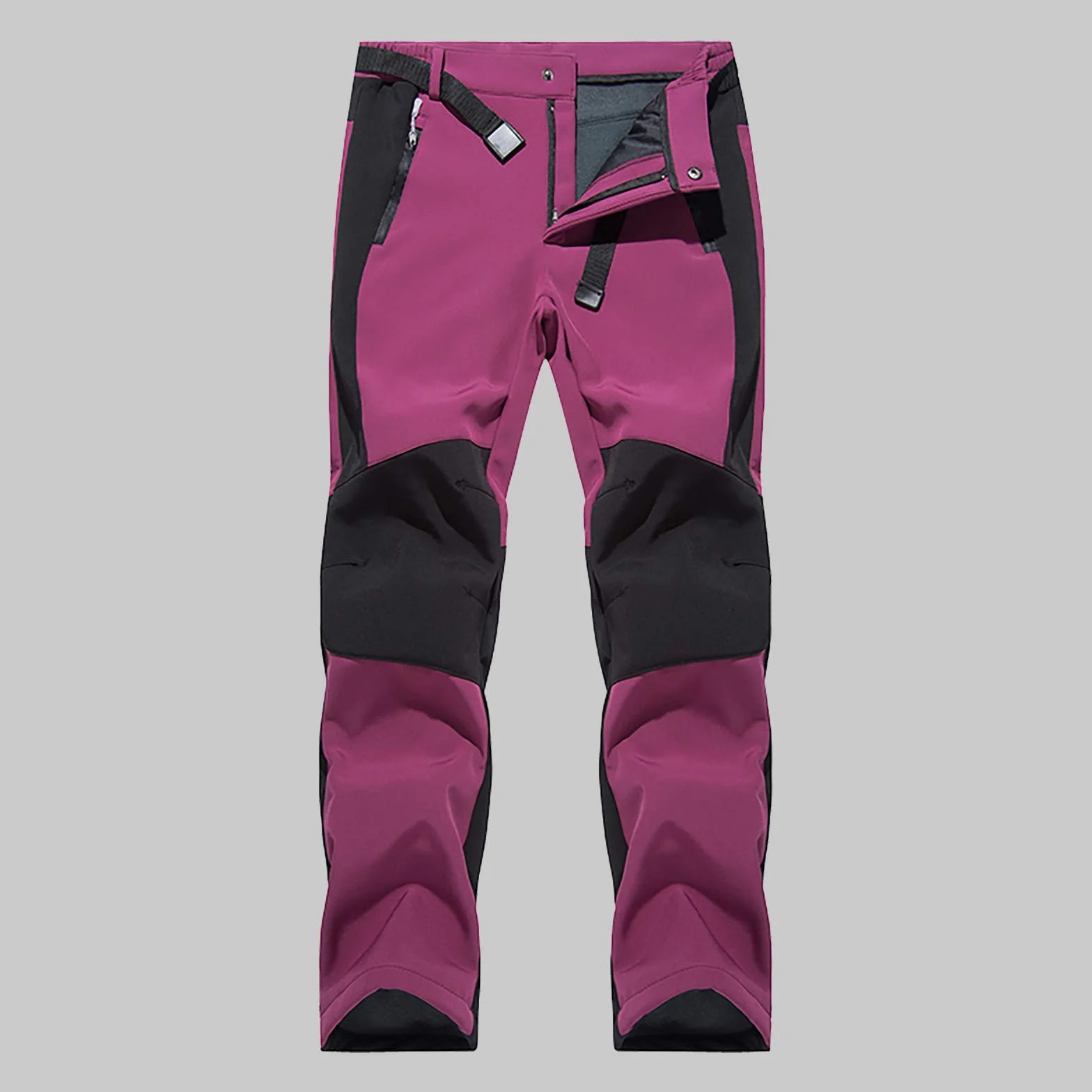 Generisch Pantalones de esquí cálidos para mujer, pantalones de nieve para mujer, tallas grandes, pantalones de trekking, impermeables, pantalones de esquí cálidos, pantalones de esquí con cremallera