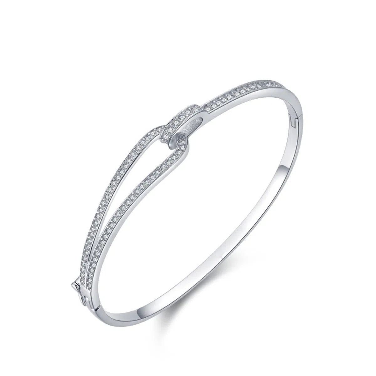 Pulsera vintage de boda para mujer, hebillas de moissanita, pulsera para el día de San Valentín para mujer,