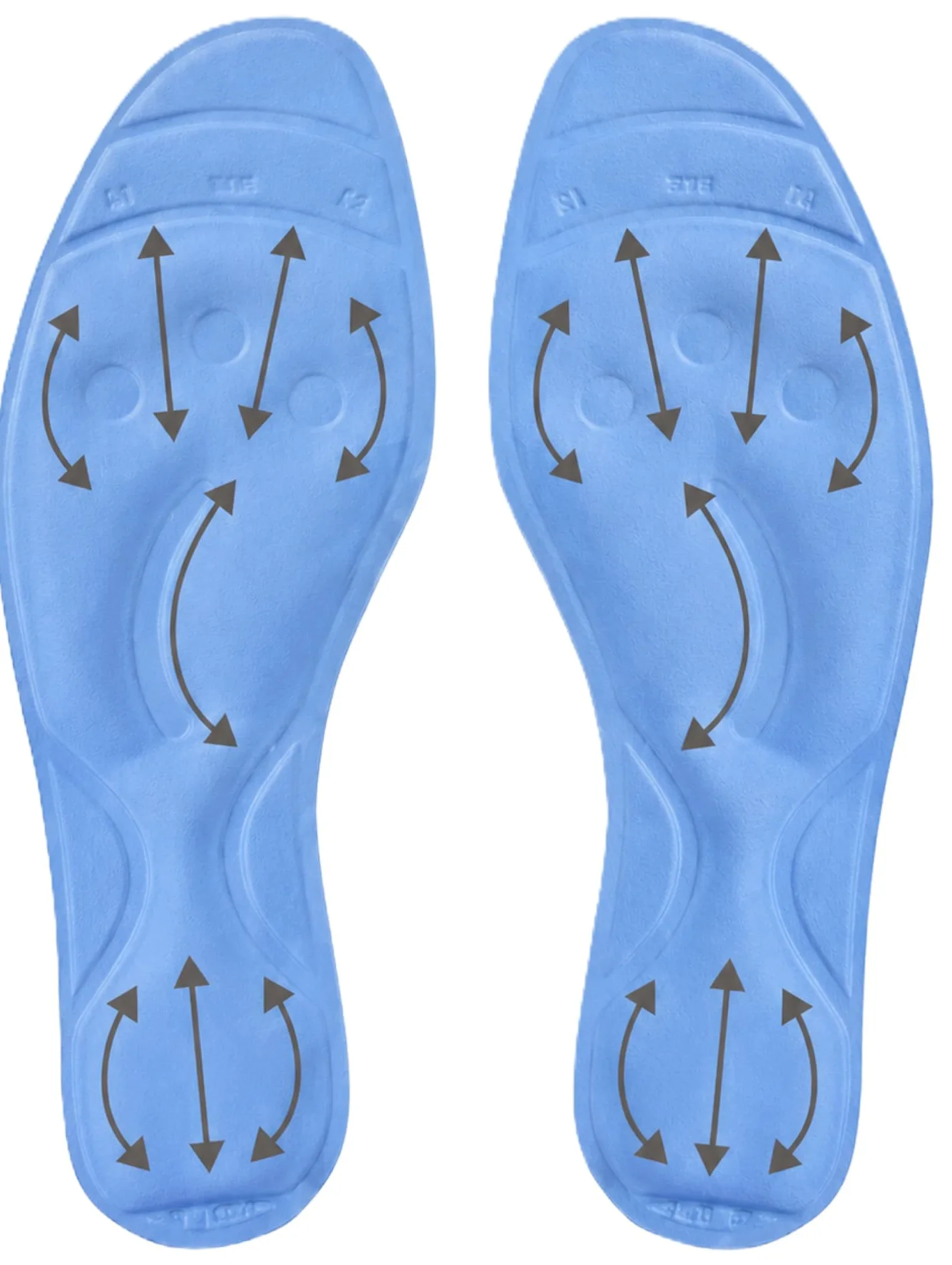 Fliess-Gel - Plantilla para diabéticos, color Azul, talla 41/42