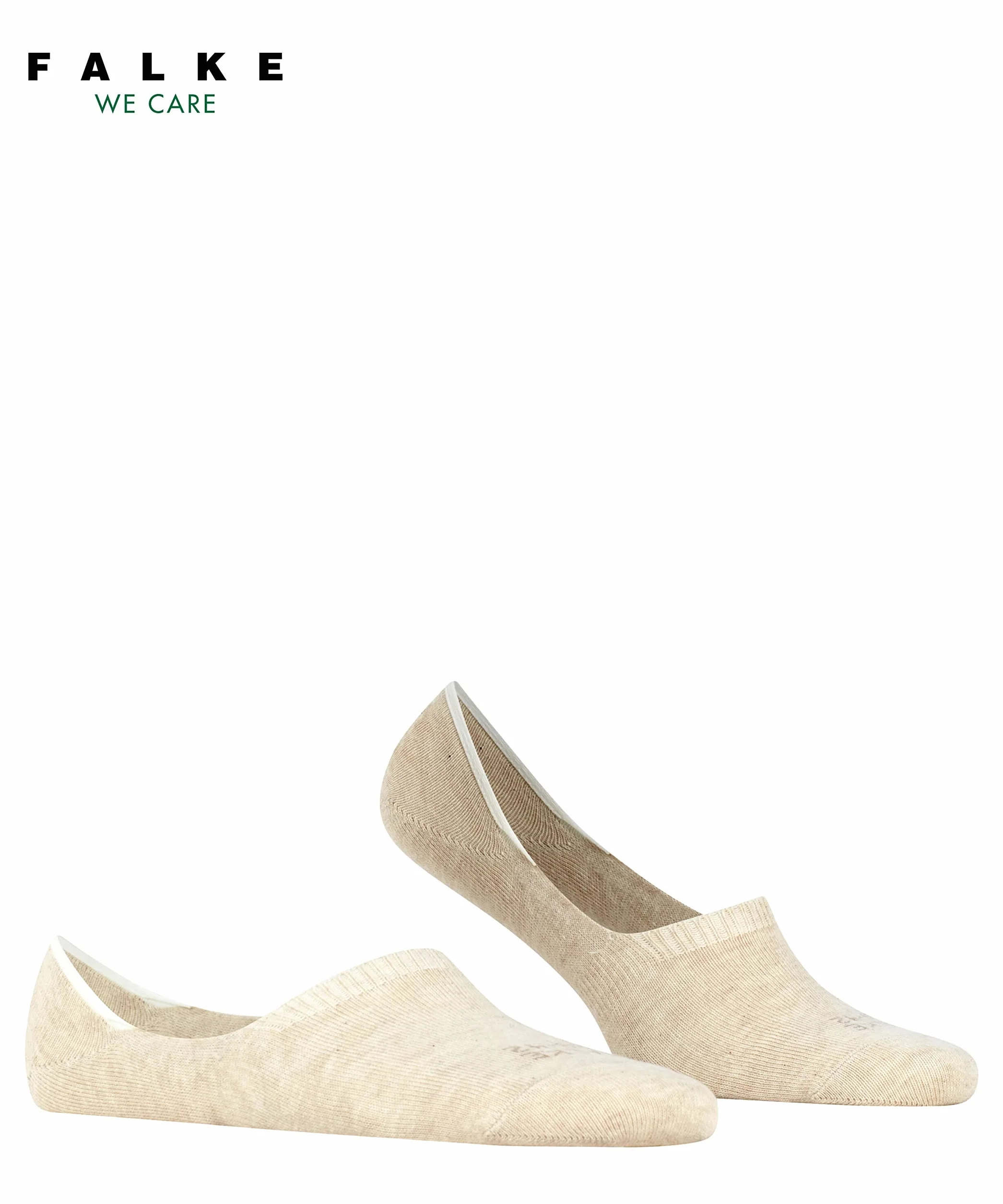 FALKE hombre Invisible Step High Cut calcetines invisibles transpirable sostenible algodón no-show sistema antideslizante invisible en la zona del talón no resbala en los zapatos lisos finos 1 par
