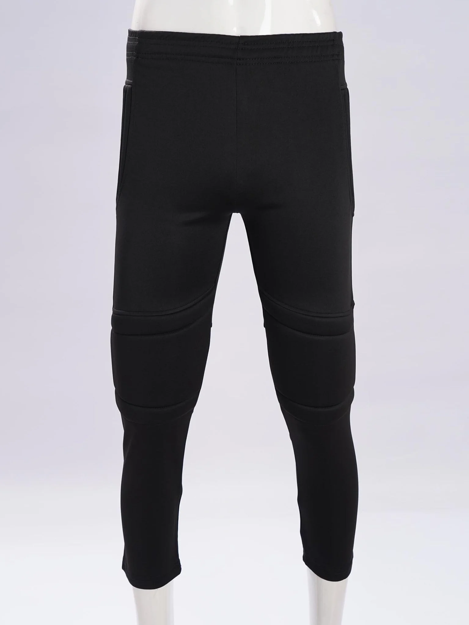 Pantalones de portero para niños, pantalones de portero de fútbol, largos, acolchados, elásticos, pantalones de entrenamiento para niños