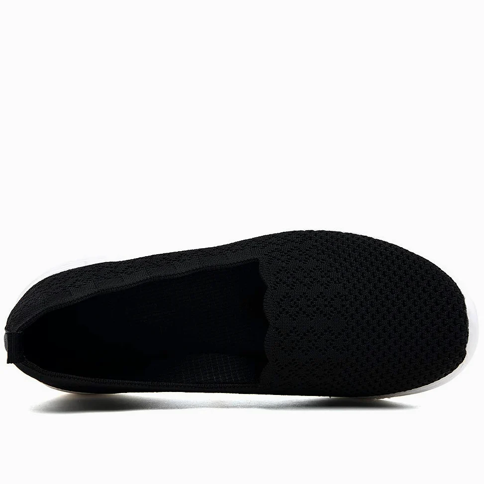 poemlady Mocasines sin cordones para mujer, de malla, informales, de ballet, planos, para caminar, para enfermeras, de punto, punta redonda, informales, de espuma viscoelástica de cuña baja