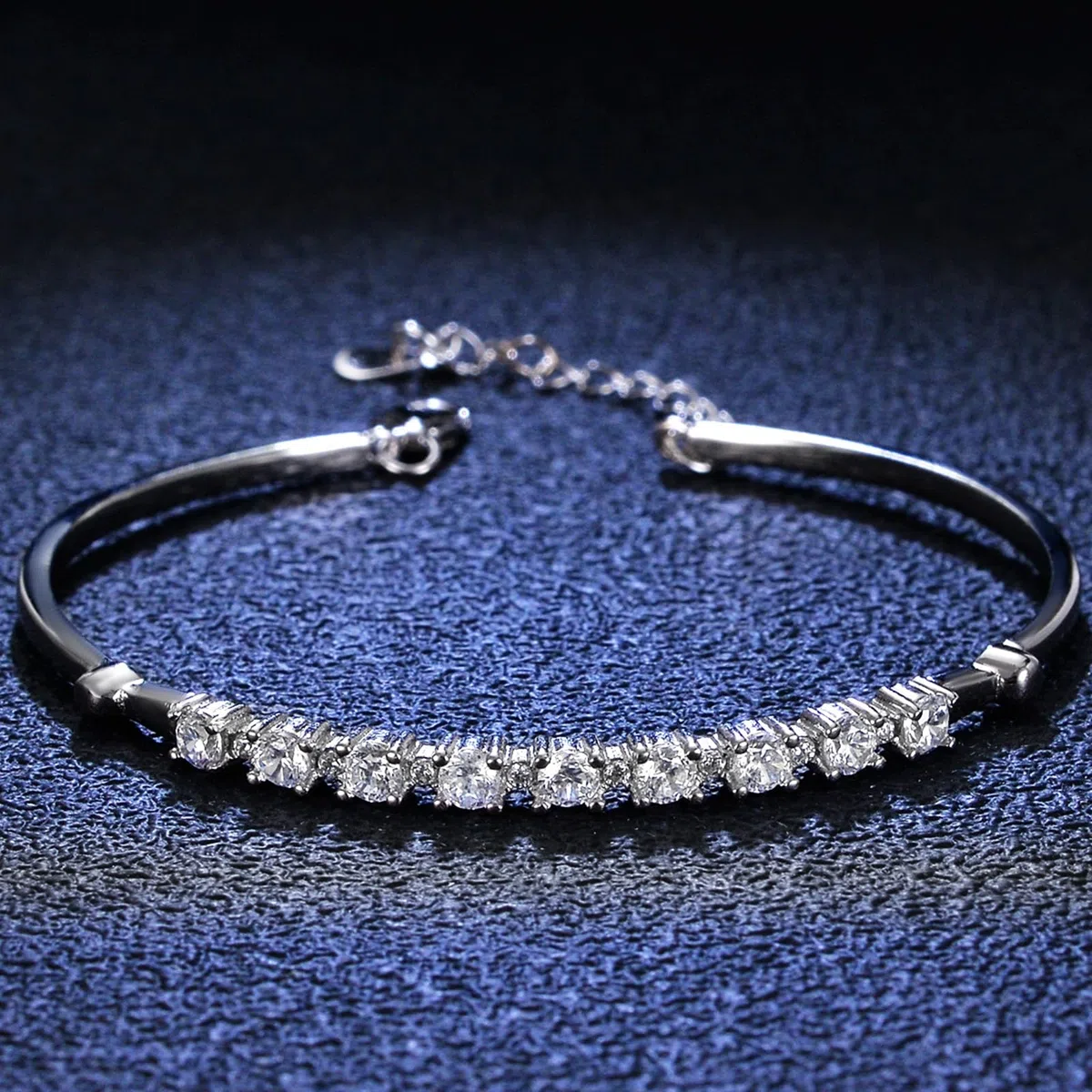 Pulsera de piedra natal de platino para mujer, pulseras simples y delicadas de diamantes creados para mujer, oro amarillo de 9/14/18 quilates