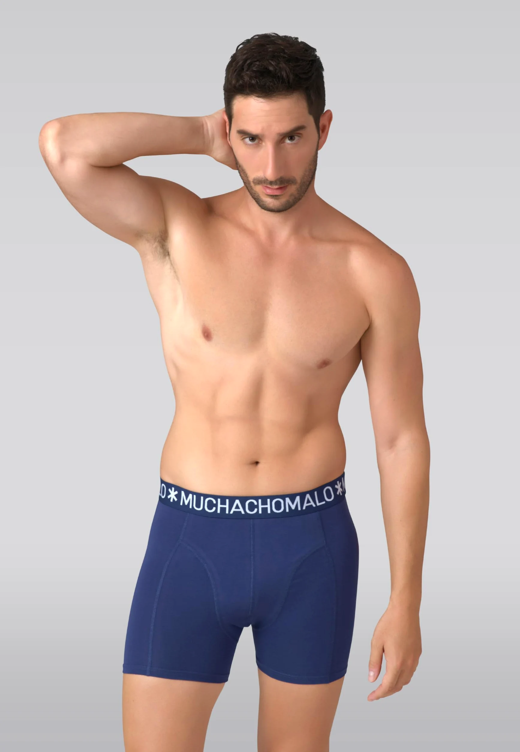 Muchachomalo Calzoncillos tipo bóxer para hombre, de algodón liso, paquete de 5 unidades, con ajuste clásico, con cintura elástica
