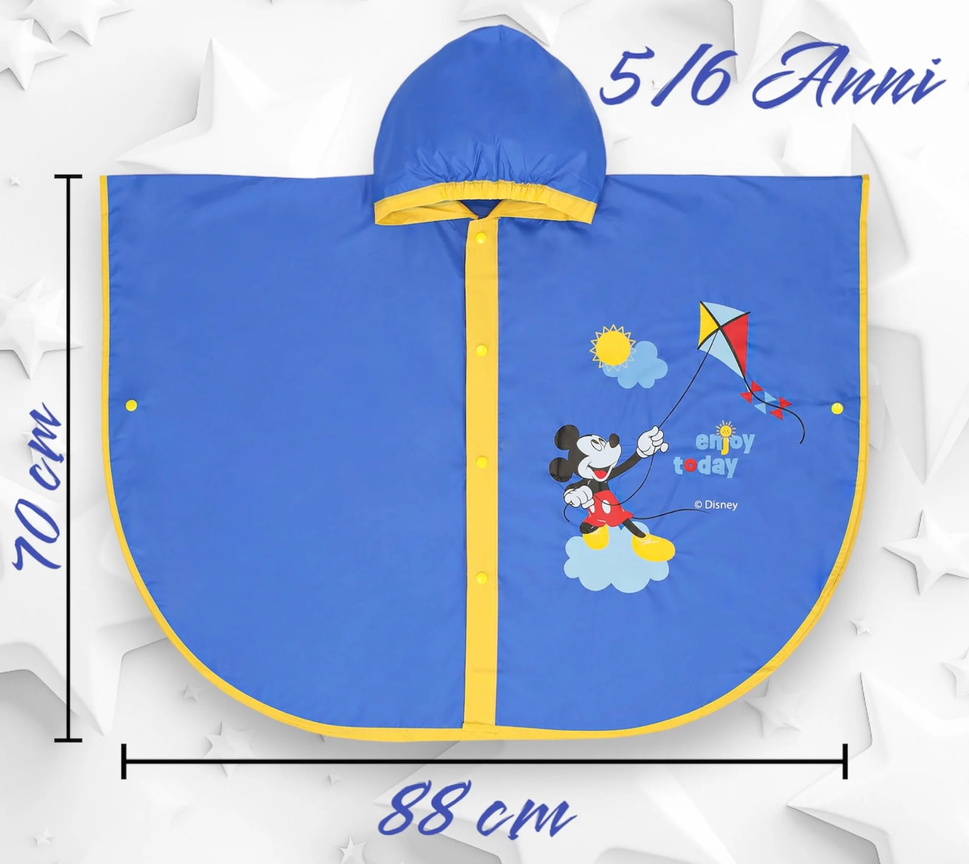 Capa de lluvia Minnie Mickey Mouse Niña Impermeable Años Poncho Antilluvia Capa Niña Niños Chaqueta Niño Kway Regalo Cumpleaños Ropa
