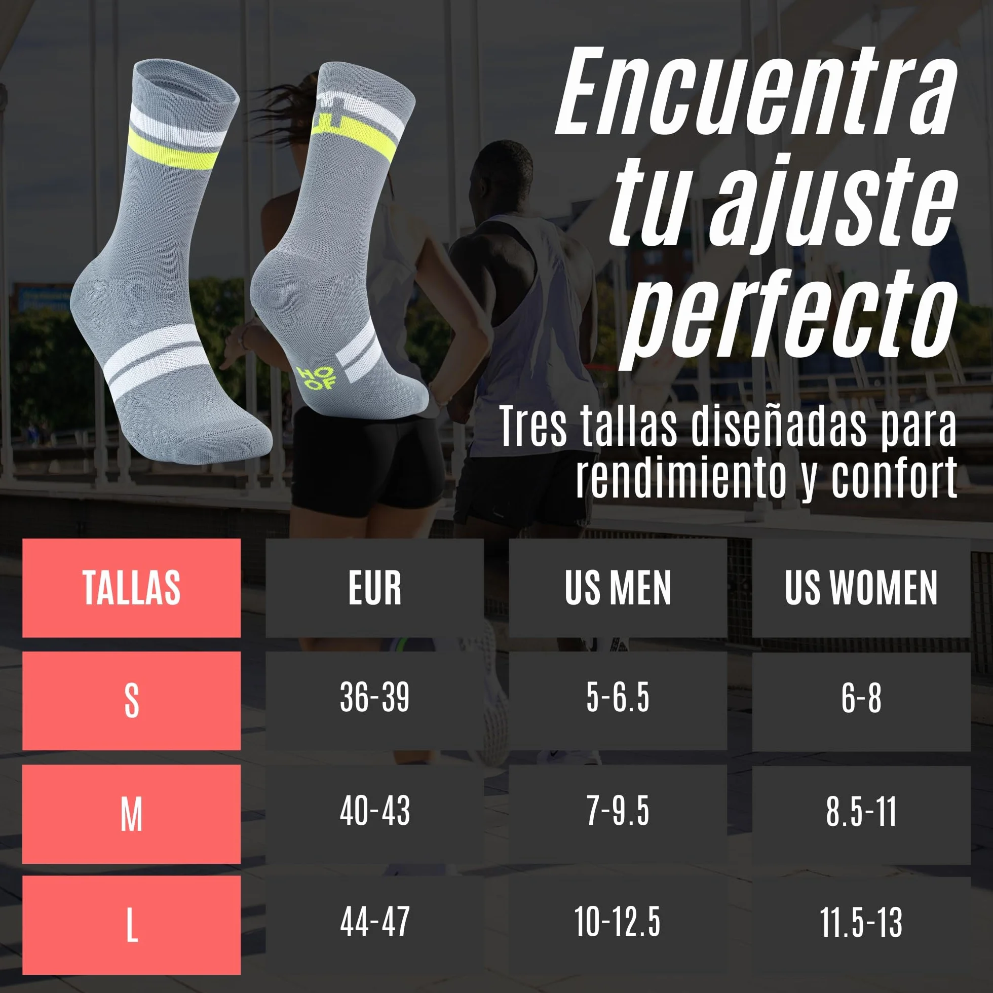 Calcetines Running Compresivos Vaporfeel Reducción Fatiga Circulación Unisex