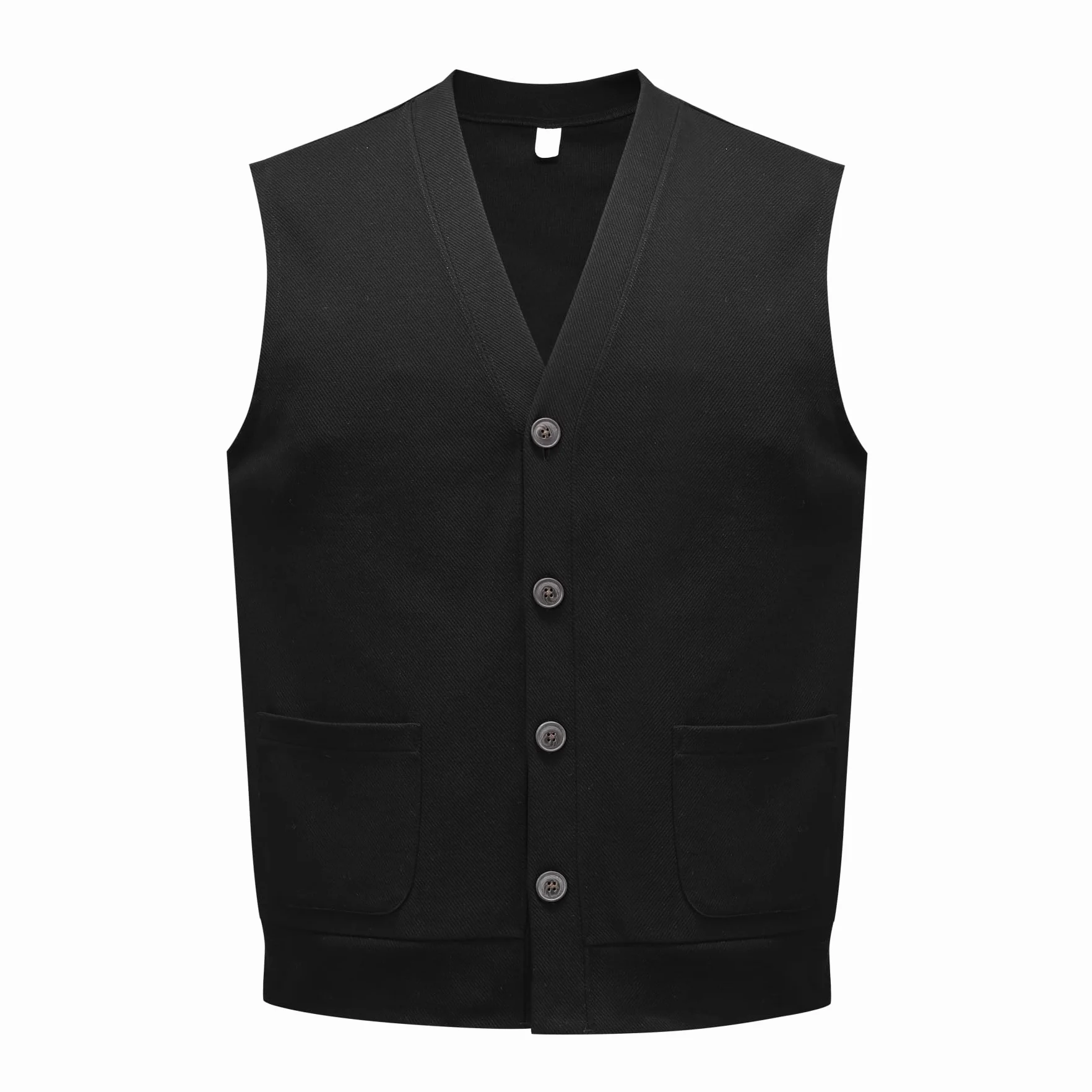 Allthemen Chaleco de Punto con Cuello en V Hombre Suéter Clásico sin Mangas con Botones Térmico