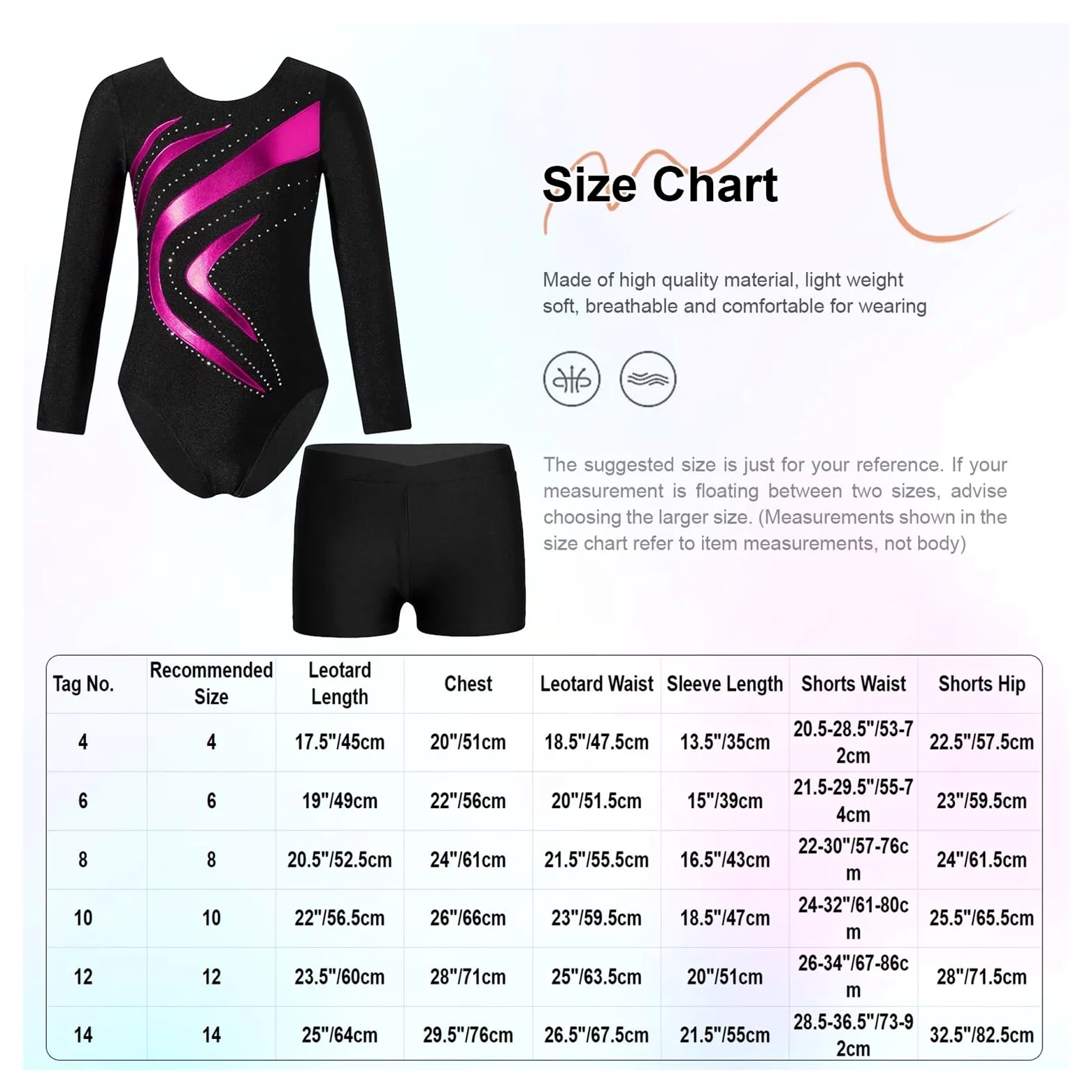 Maillot Gimnasia Ritmica niña Body de Leotardo de Gimnasia de retales for niños, Conjuntos de Ropa de Baile de Manga Larga, Traje de Ballet for niñas, Mono de Patinaje artístico(Blue Green,4)