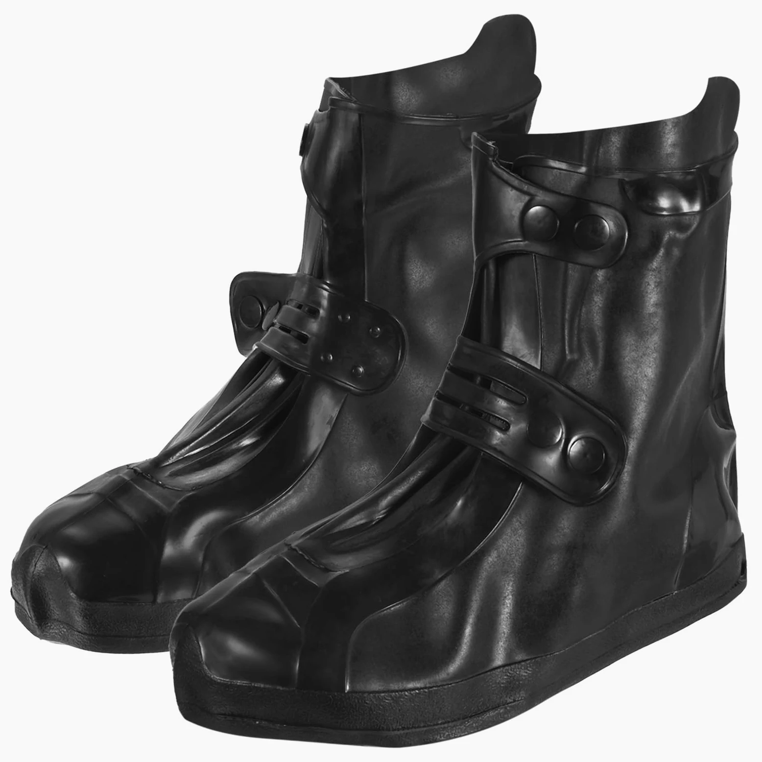 PATIKIL XXXL Cubierta de Zapatos de Silicona Impermeable, 1 Par de Sobrecalzados Reutilizables Antideslizantes para la Lluvia, Nieve y Protección de Botas, al Aire Libre, Negro