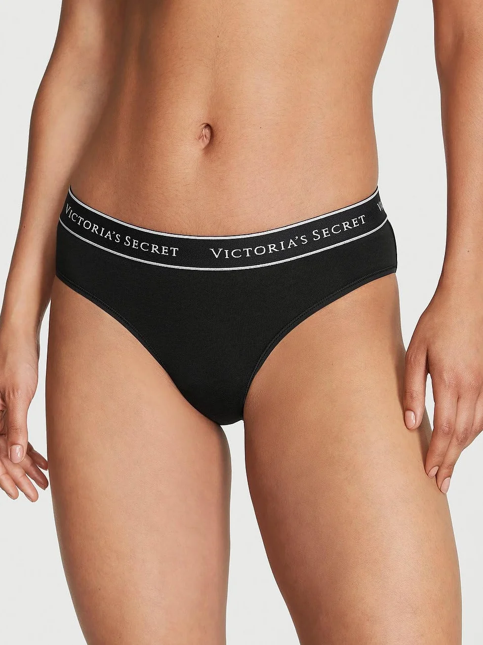 Victoria's Secret Ropa interior hipster de algodón con logotipo para mujer, bragas de cobertura moderada para mujer, paquete múltiple (XS-XXL)