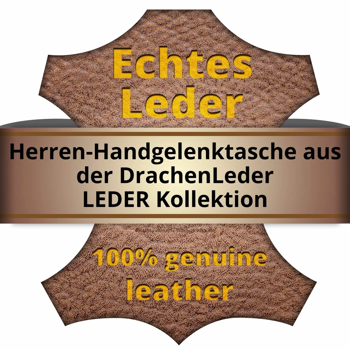 DrachenLeder Bolso de Muñeca Hombres de Cuero Marrón Beige Bolsillo Teléfono Móvil OTJ512C Una Oferta de IMPPAC, Tan, Marrón, medium, Elegante