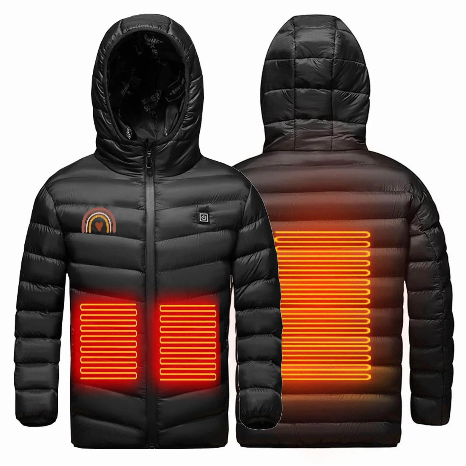 YAOJIWANG NiñOs Chaqueta Calefactable Chaleco Grueso, Ropa Deportiva, USB Chaquetas Calefactables Abrigos Para Acampar, Esquí, Chaleco Calefactor EléCtrico Usb, Chaquetas, Abrigo Lavable