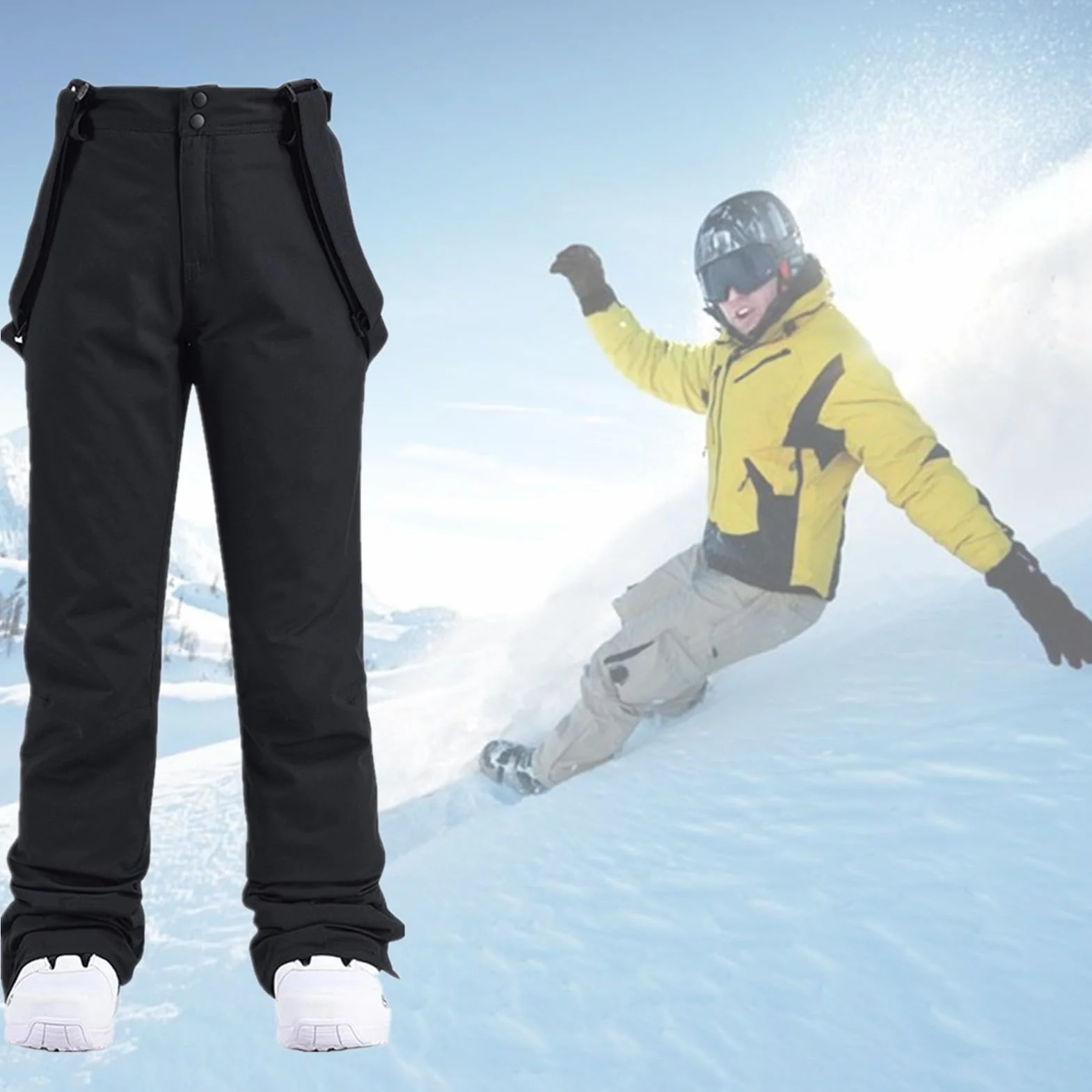 Pantalones De Esquí para Hombre Y Mujer, Forrados con Bolsillos