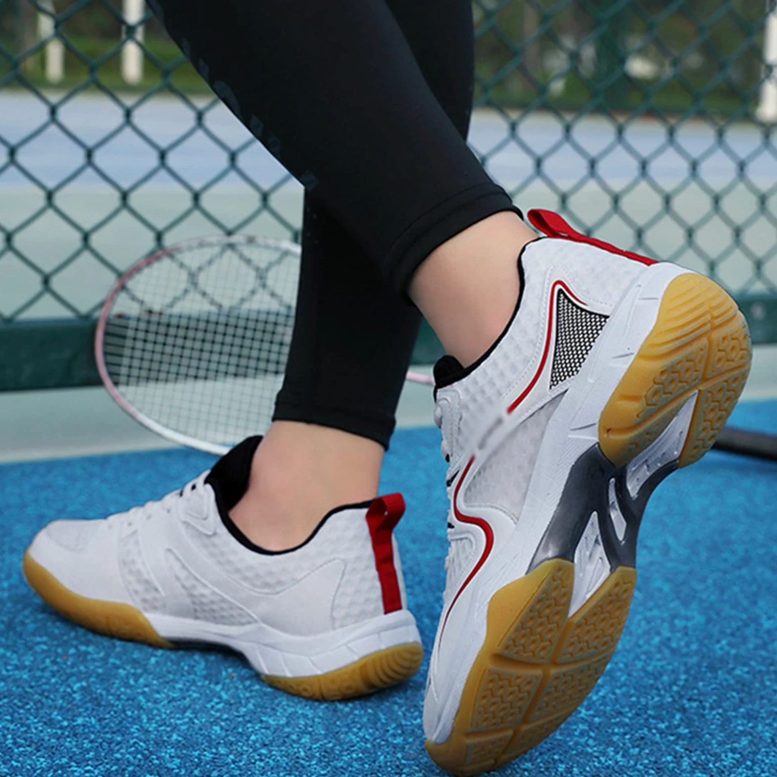 AIRFUL Zapatos de Tenis para Hombre y Mujer, Entrenamiento en cancha Interior, Tenis de Squash, Tenis, Zapatos Deportivos adecuados para Balonmano, Pickleball, bádminton, Floorball, Squash