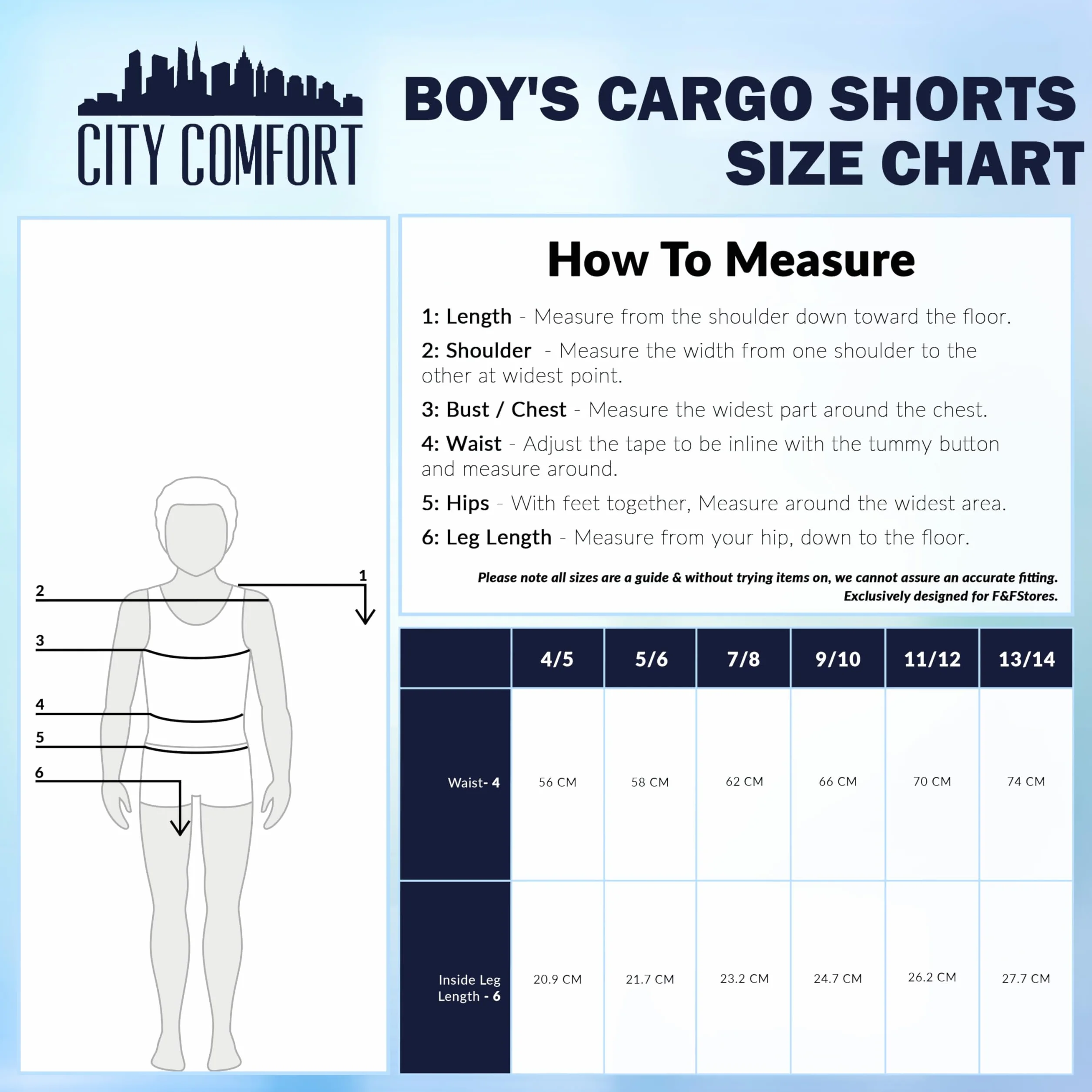 CityComfort Pantalón Corto de Carga con Bolsillos para Niño