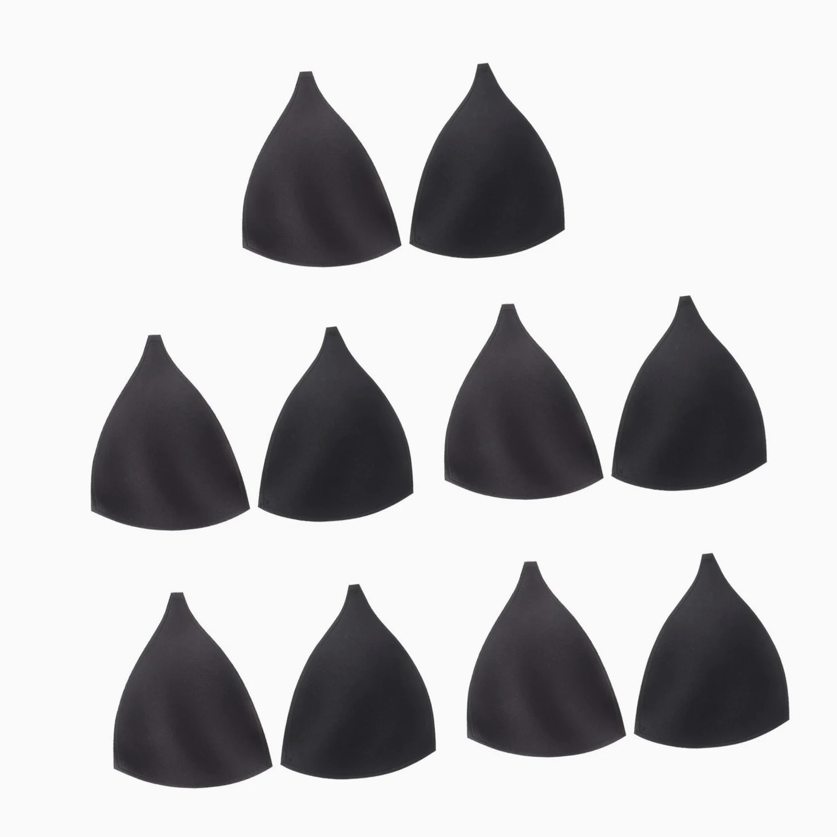 Holibanna Almohadillas De Esponja Inserciones De Copas De Sujetador Inserciones De Traje De Baño Impermeables Relleno De Sujetador Inserto De Esponja De Bikini Algodón Black