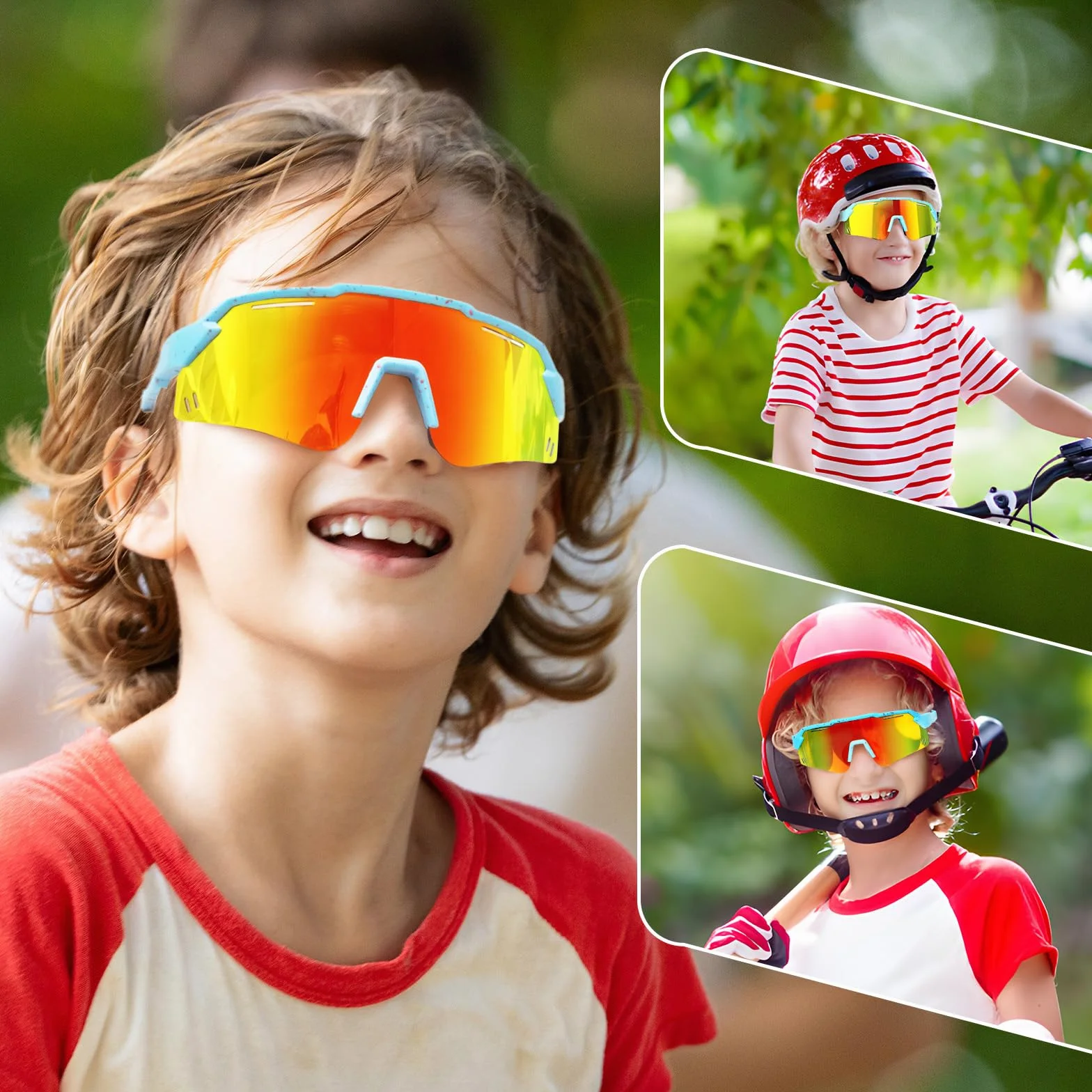 Gafas de Sol Polarizadas UV400 para Niño Niña Deportivas Ciclismo Running