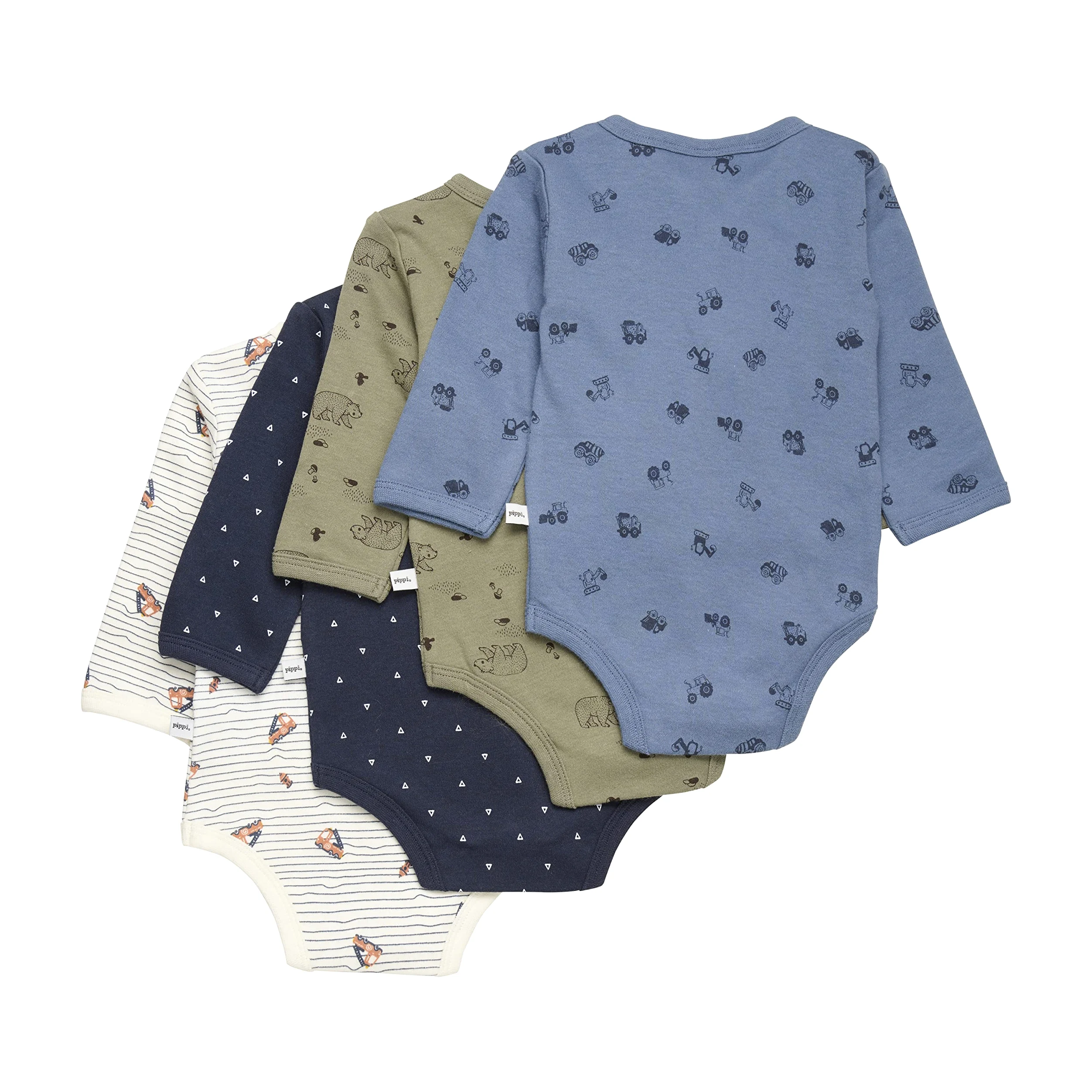 Pippi Body Wrap Ao-printed (4-pack) ropa interior Bebé-Niños