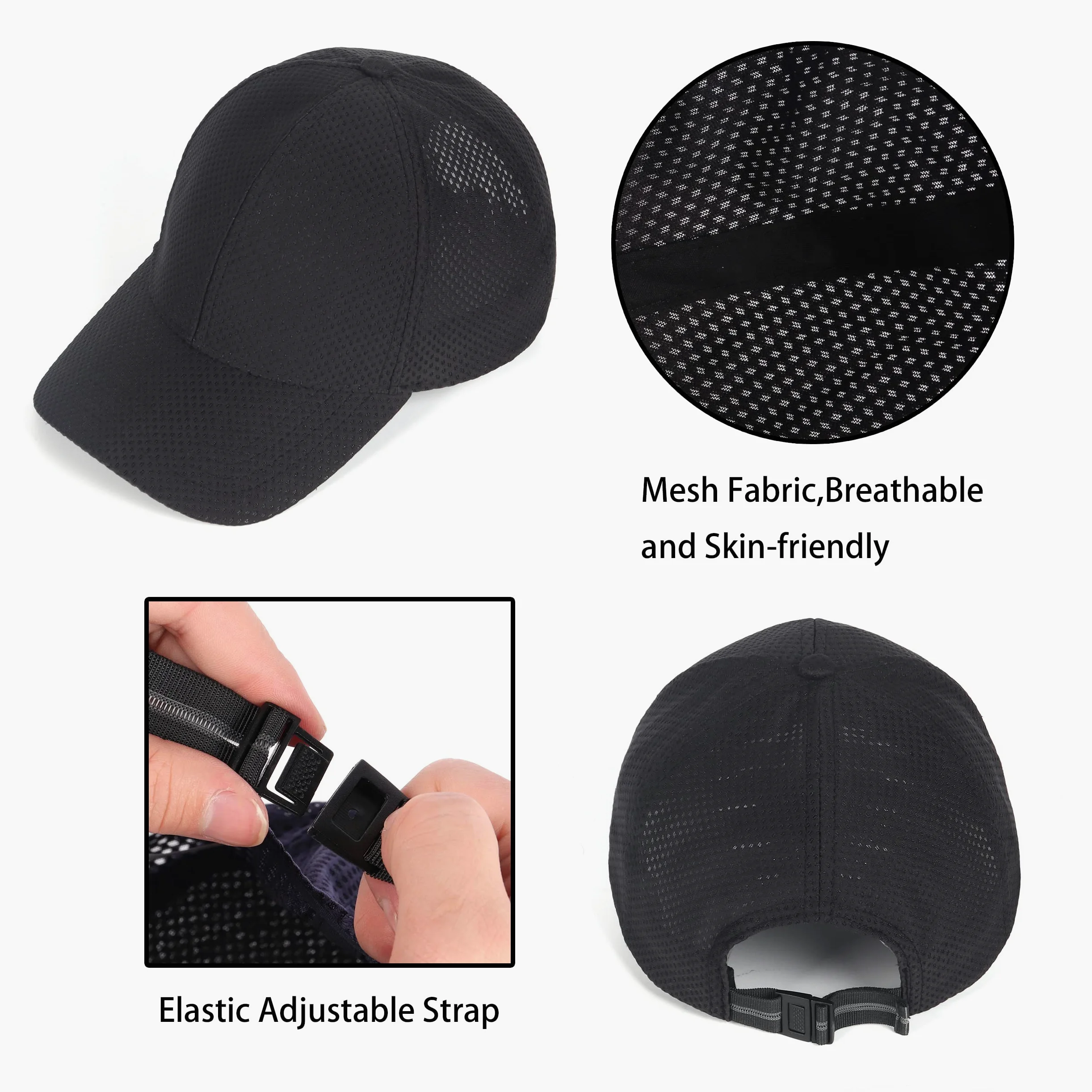 Feng Shui， Gorras de béisbol Deportivas para Correr XX-Large, Sombreros para Cabezas Grandes, Gorra de Verano de Malla de protección UV Extra Grande, Sombrero de Golf Transpirable al Aire Libre