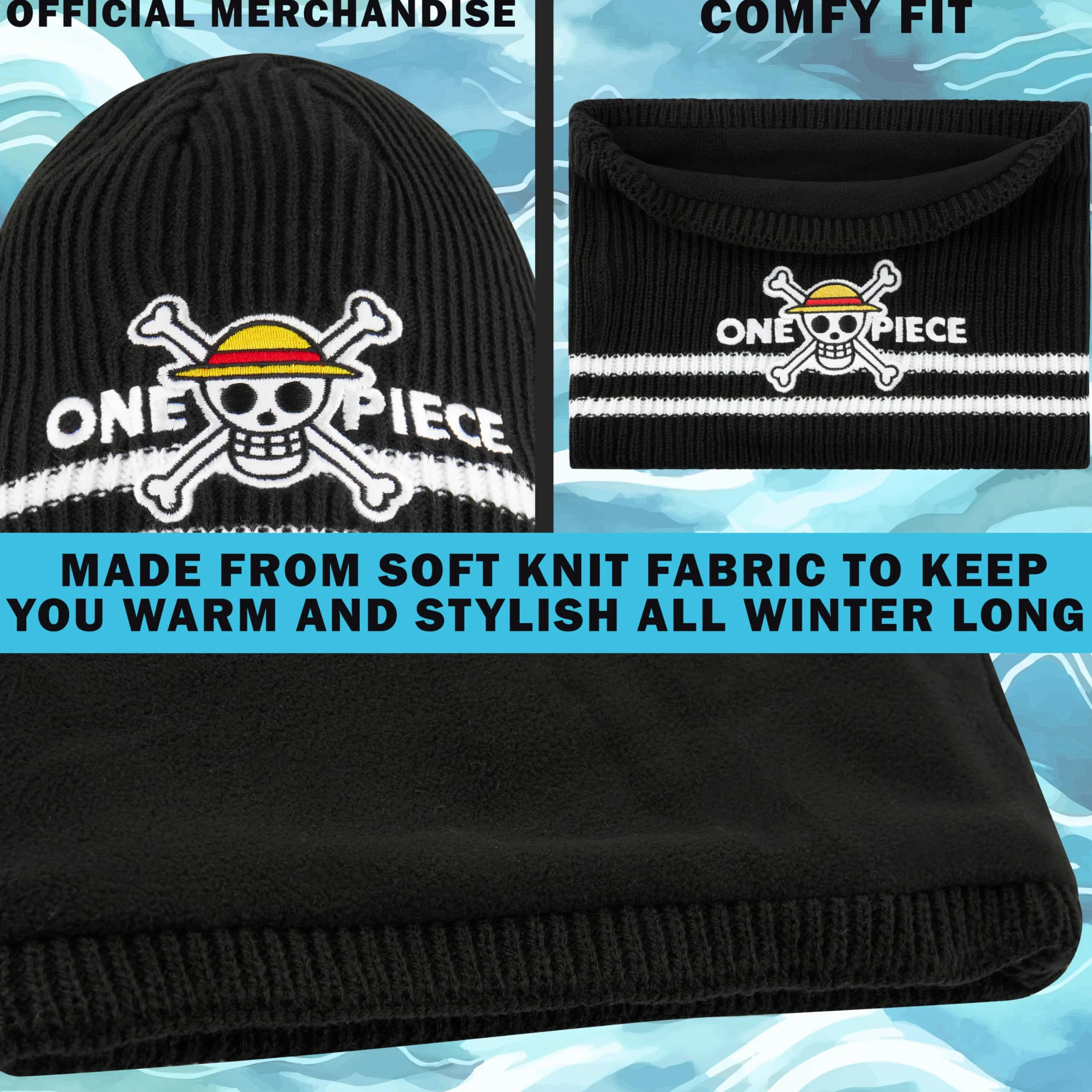 Get Trend Gorro Invierno e Cuello Niño, 2Pcs Conjunto para Niños Adolescentes, Accesorios de Invierno, Regalos de Anime